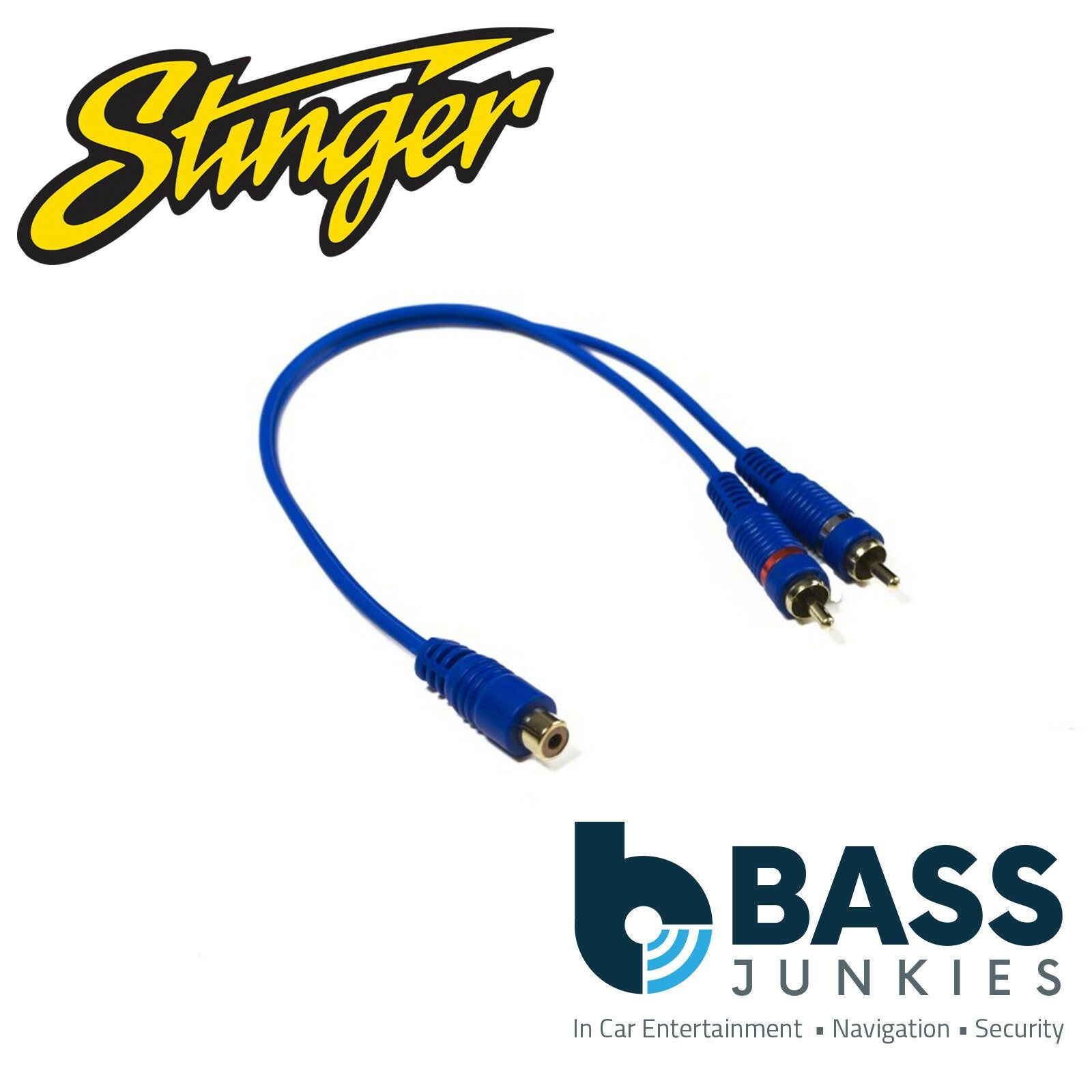 Stinger SSIBY2M Value Series 2 Male to 1 Female Y RCA Interconnect Cable