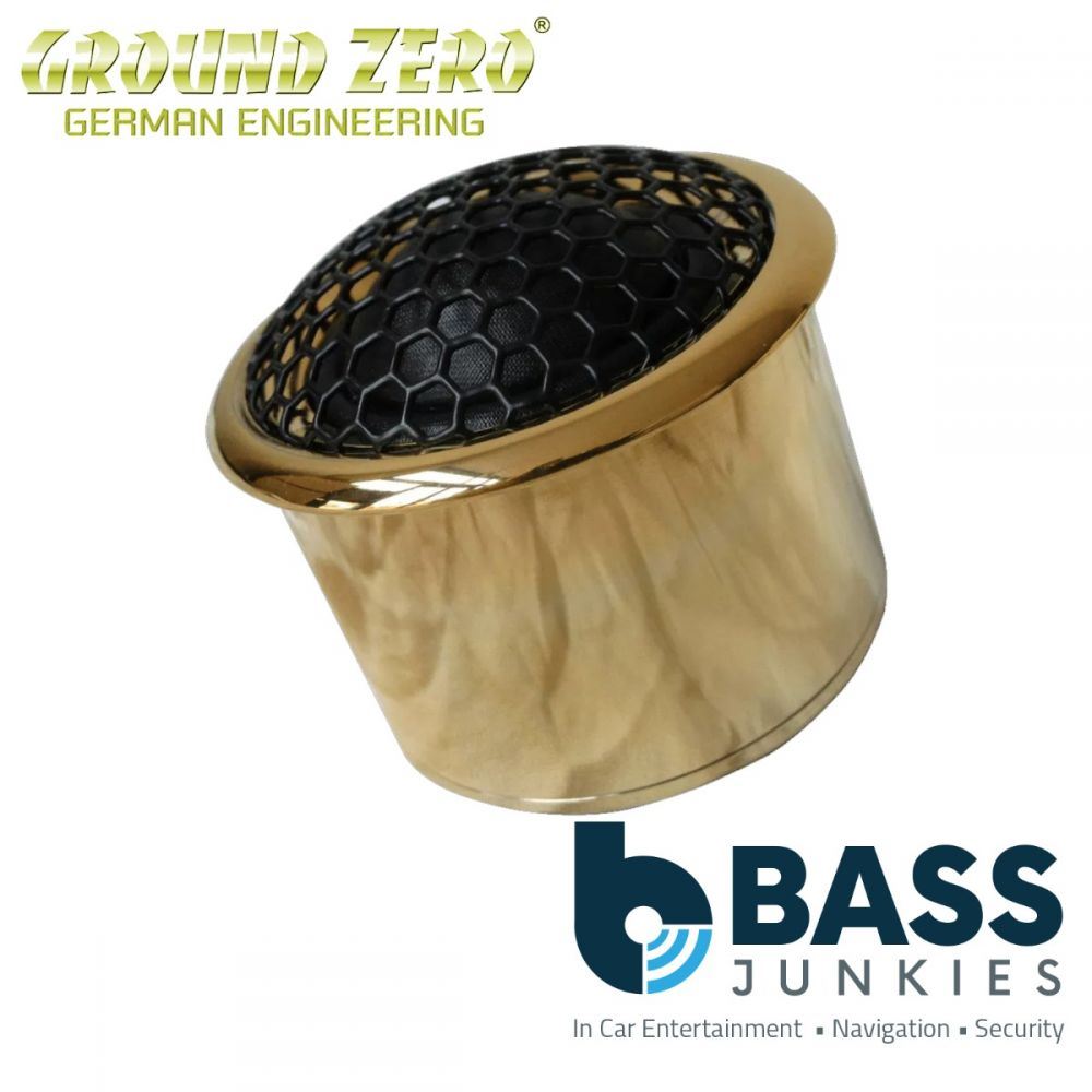 Ground Zero GZPT Reference 28 Gold Edition 28mm 1.1″ 150 Watts High End Gold Plated Car Speaker Tweeter