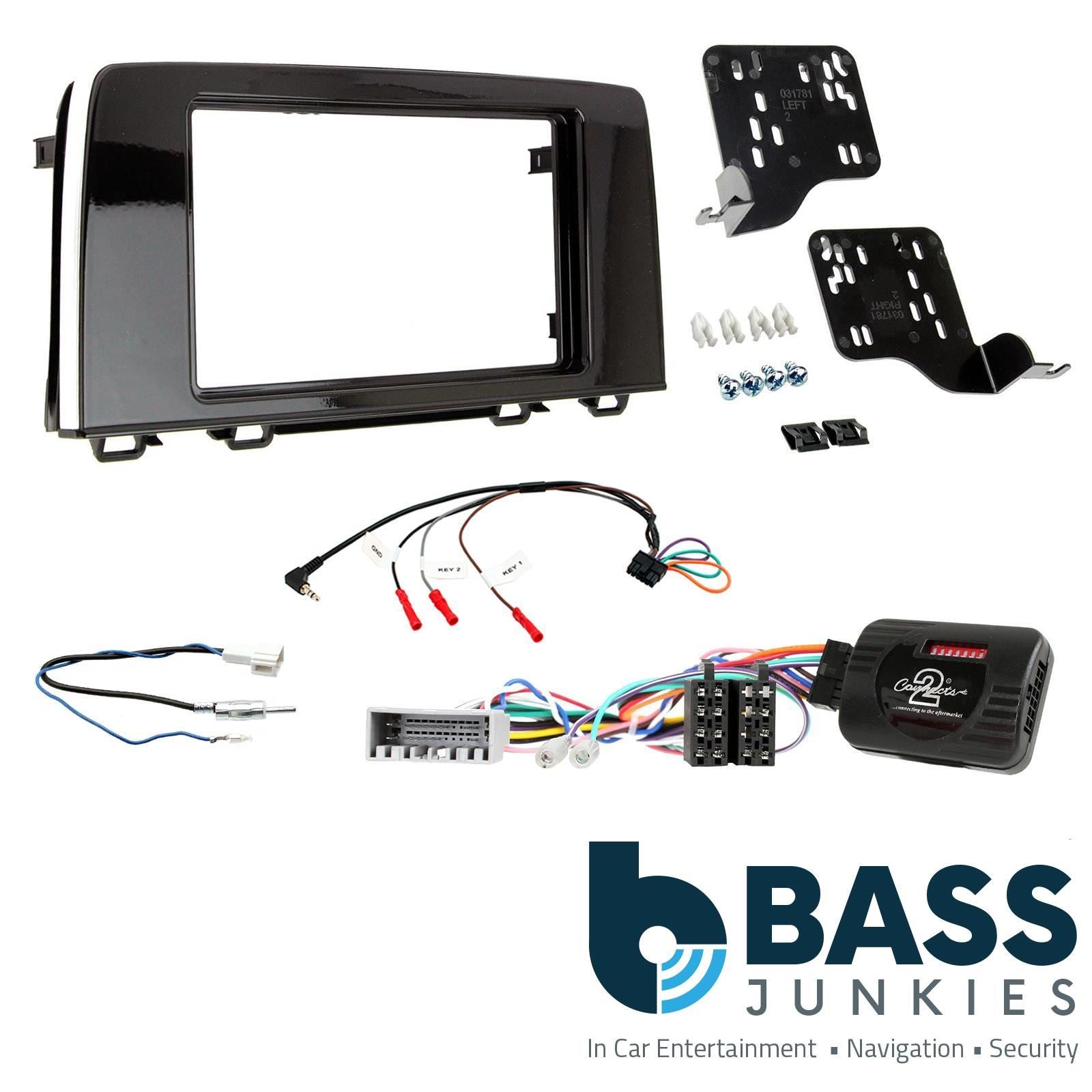 Double Din Stereo Fitting Kit + Steering Wheel Stalk Controls to fit Honda CR-V 2017-