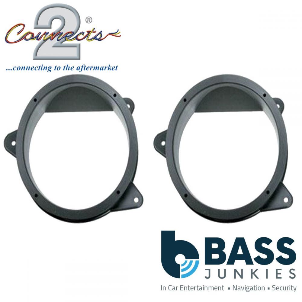 Connects2 CT25PE01 - Peugeot 207 2006 - 2012 165mm 6.5" Front Door Car Speaker Adapter Brackets