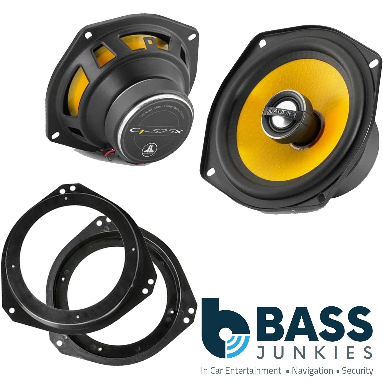 JL Audio C1-525X 2-Way 130mm/13cm/5.25" Coaxial Speakers (Per Pair 450 Watts) Fits Vauxhall Corsa 1993-06 | Tigra 94-00 | Vivaro 01-14