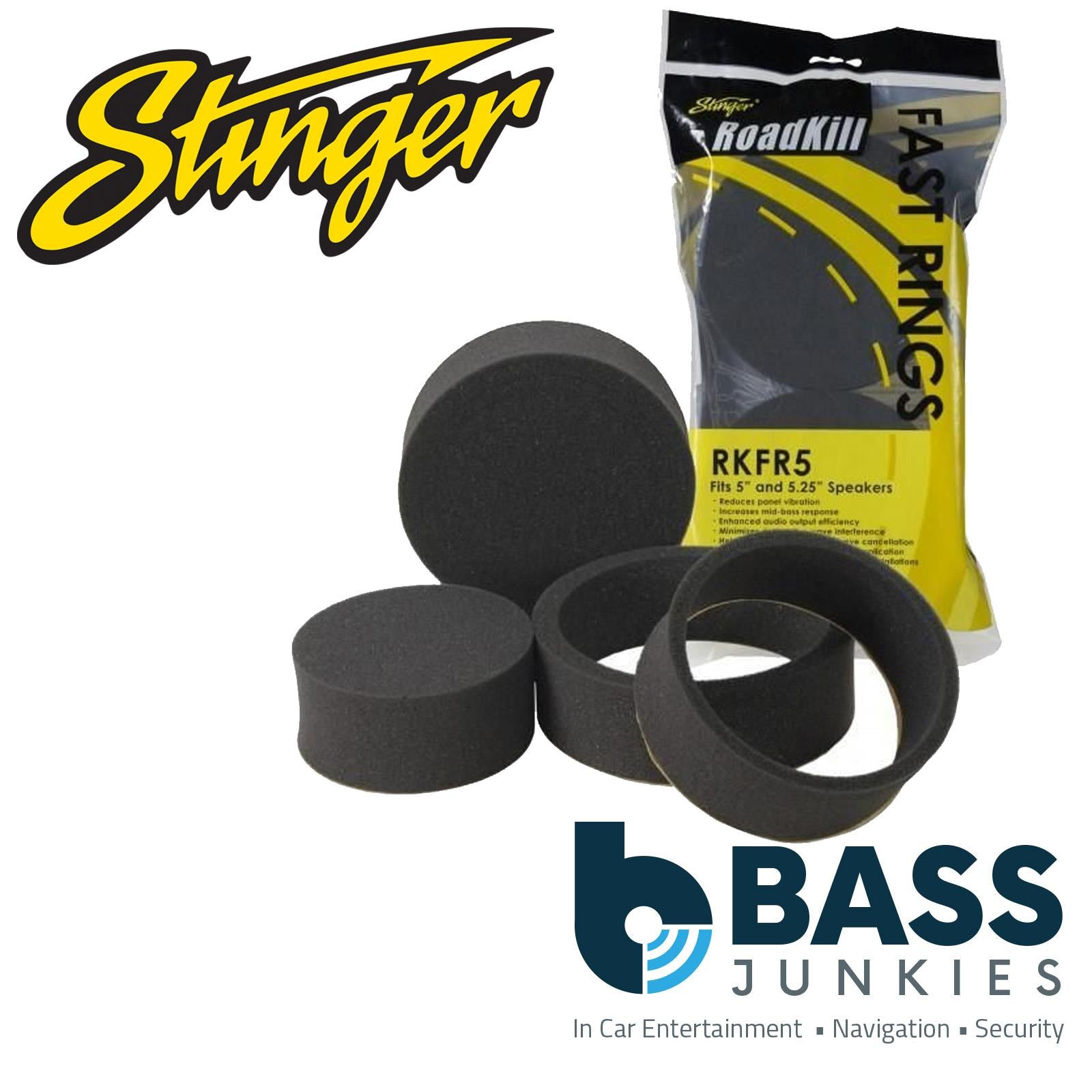 Stinger Roadkill RKFR5 Fast Rings 5" 5.25" Speaker Foam Sound Absorber Kit