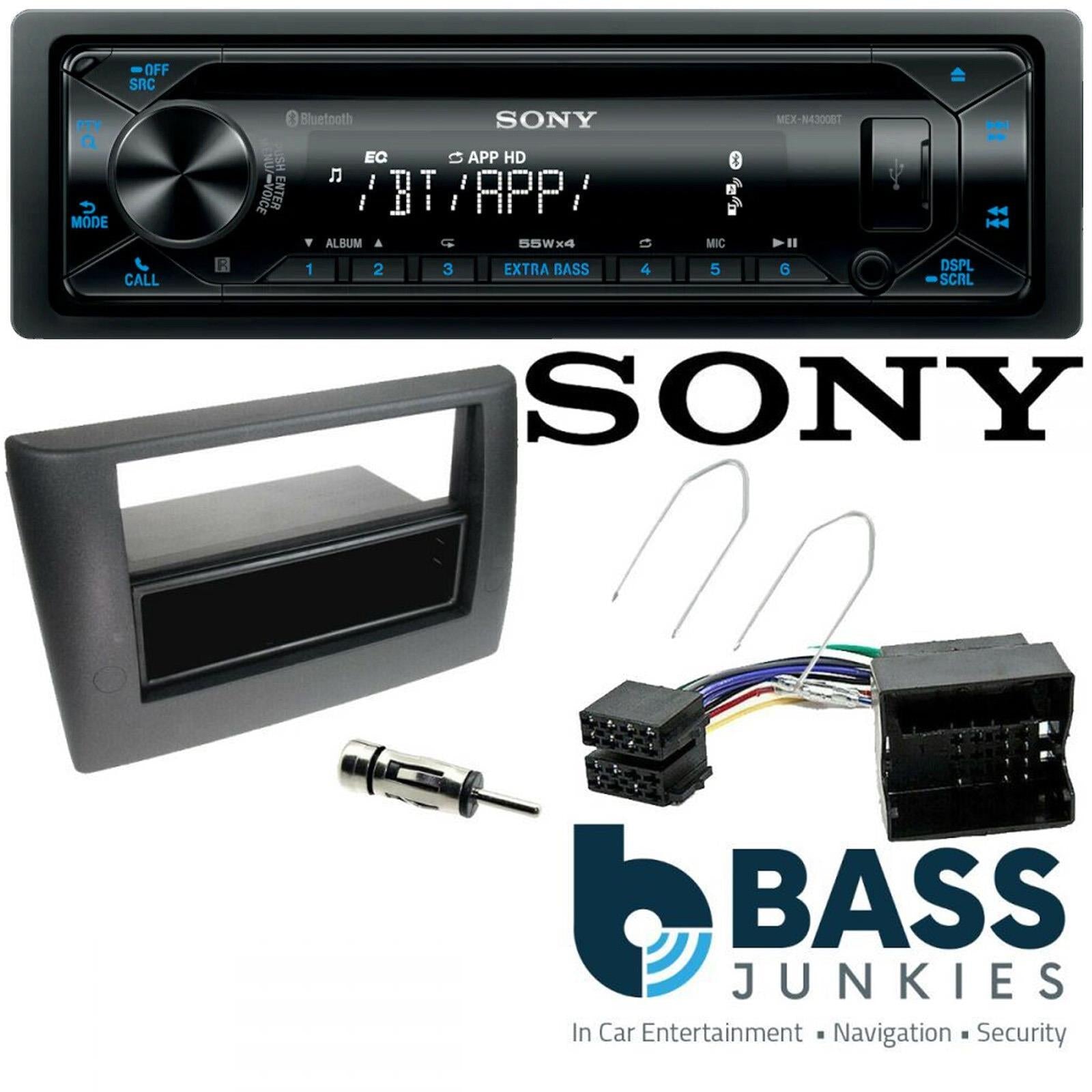 Fiat Stilo 2001-2008 Sony Bluetooth CD AUX Car Stereo ISO Wiring Fitting Kit