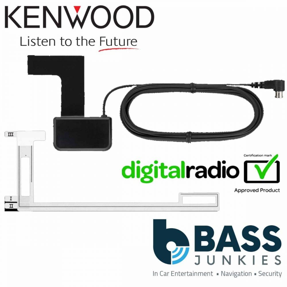 Kenwood CX-DAB1 - Glass Mount Car Stereo Radio DAB Digital Aerial Antenna SMB