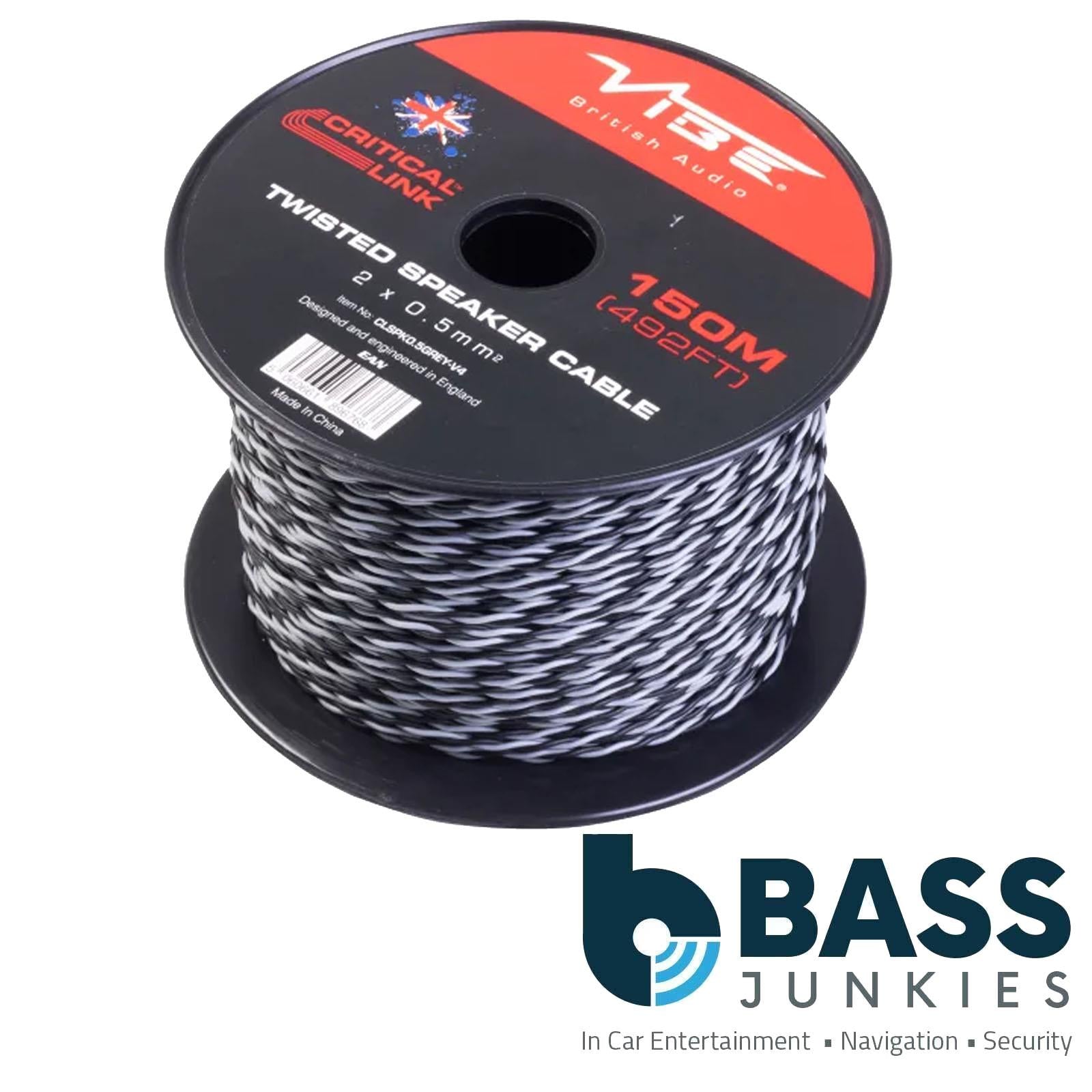 Vibe Critical Link - CLSPK0.5GREY-V4 150m Grey Twisted Car Audio Speaker Cable