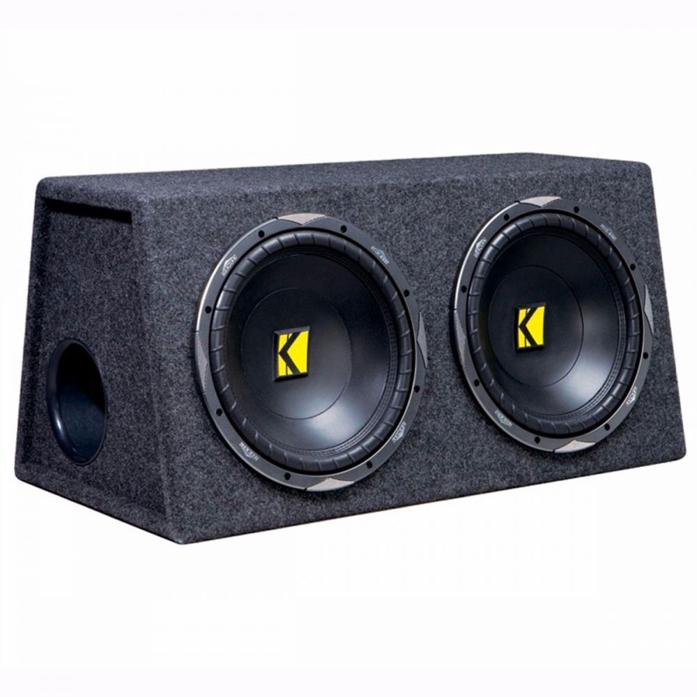 Kicker 08DDS124 Comp Double 12" Passive Bass Box 600 Watts 4 Ohm Ported Enclosure