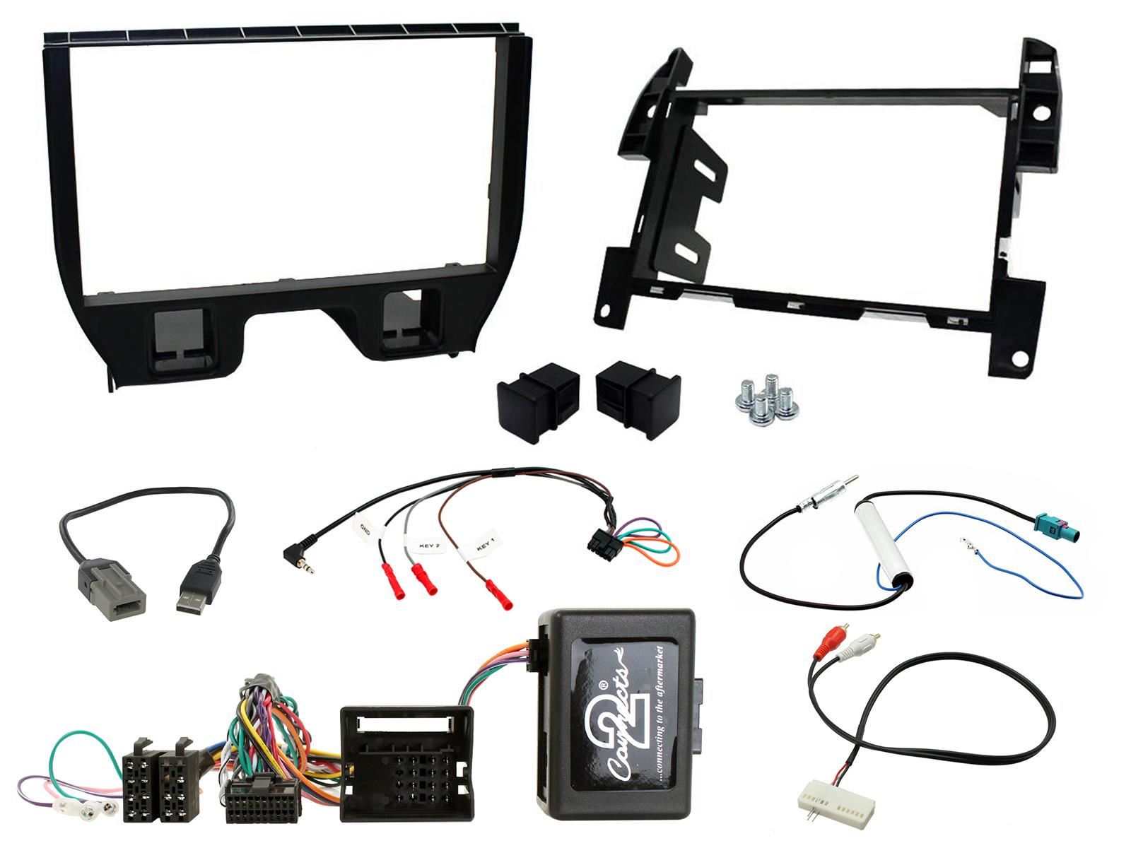 Connects 2 CTKCT04 - Citroen DS3/C3 2009 - 2015 Double Din Facia & Steering wheel Interface Fitting Installation Kit (Retains OEM Parking Sensors)