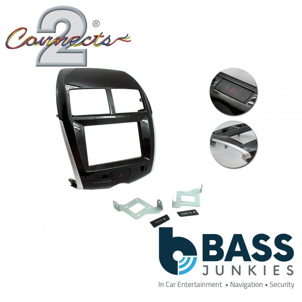 Connects2 CT23MT20 - Mitsubishi ASX 2010-2014 Car Stereo Glossy Black Double Din Fascia Panel