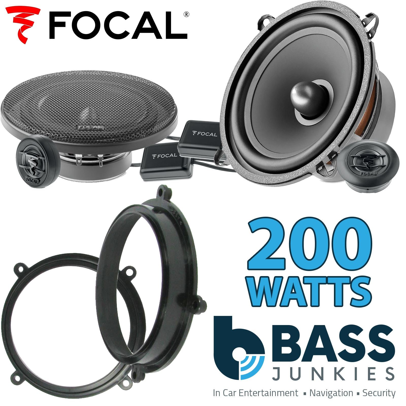 Focal Auditor ASE130 130mm/13cm/5.25"Car Component Speakers (Pair Max 200 watts) Fits Fiat Bravo 1995-01 | Brava 95-01 | Marea 96-02