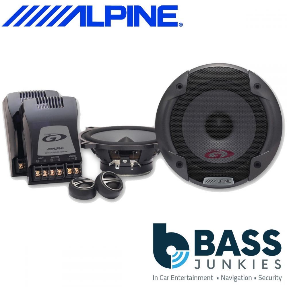 Alpine Type-G Series SPG-13CS 5.25" 13cm 250 Watts 2 Way Component Car Speakers (Pair)