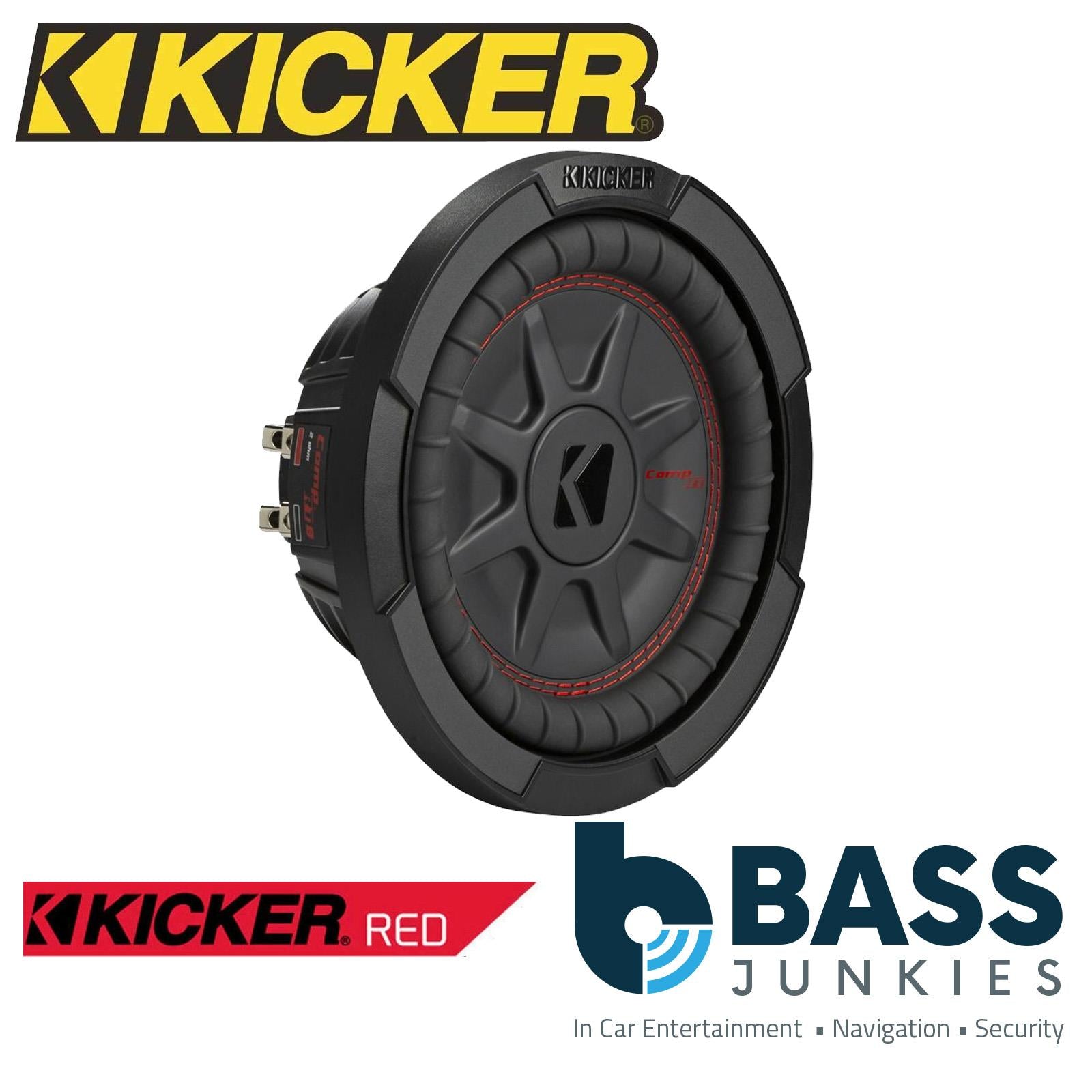 KICKER 48CWRT82 8" 20cm 600 Watts Dual Voice Coil Car Van Boot Sub Subwoofer