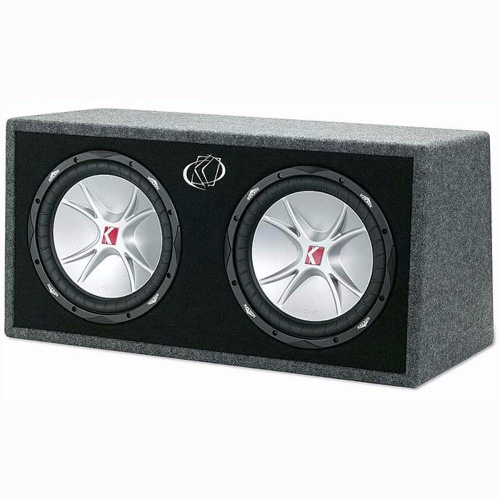 Kicker 07DCVR122 CompVR Double 12" Bass Box 1600 Watts 2 Ohm Ported Enclosure
