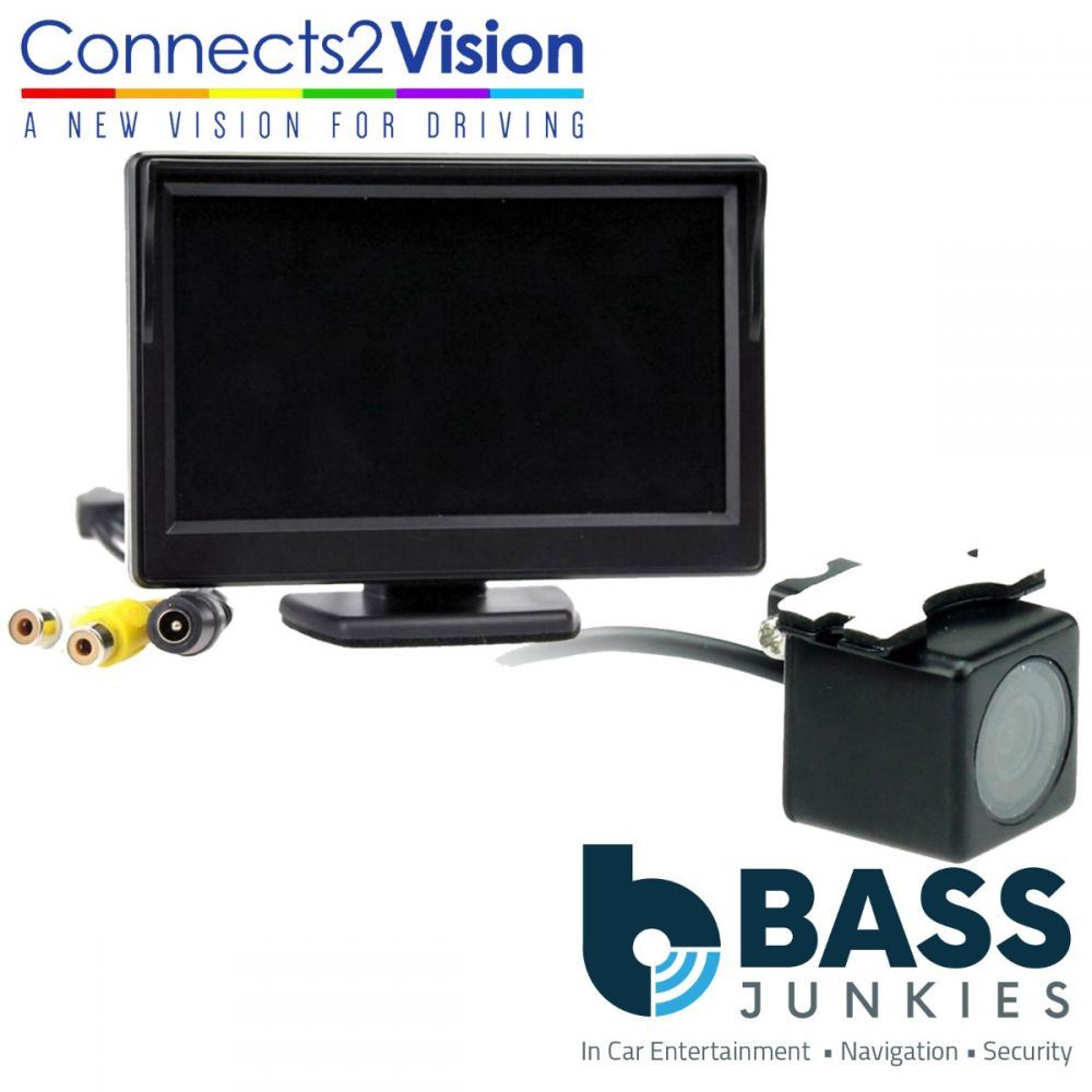 Connects2 CAM-19 Universal Car Van Rear Colour Reverse Camera & 5" Dash Mount Screen Kit