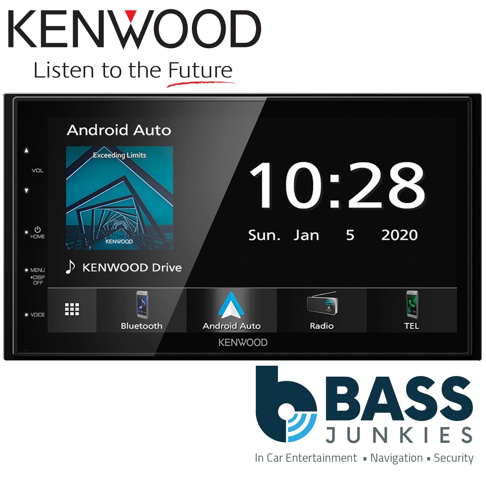 Kenwood DMX5020BTS - 6.8" CarPlay Android Mirroring Bluetooth Car Stereo Screen