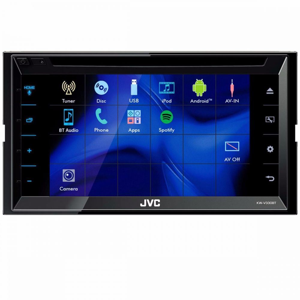 JVC KW-V330BT - 6.8" DVD Bluetooth CD MP3 Front USB Touchscreen App Link, AM/FM Tuner, iPod iPhone Android Control Car Stereo