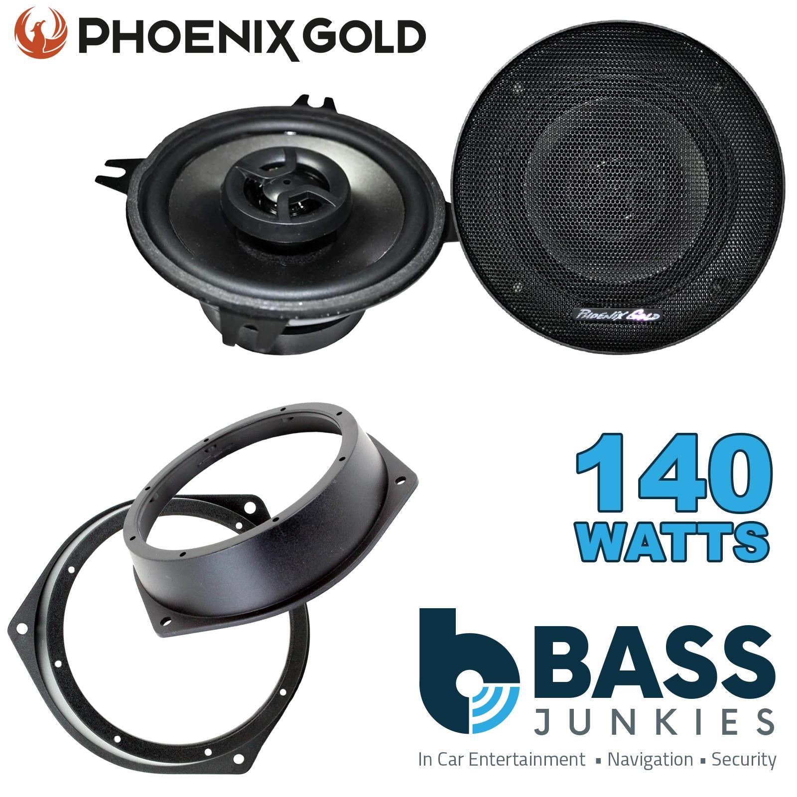 Phoenix Gold Z4CX 100mm/10cm/4" 2-Way Coaxial Car speakers (Per Pair Max 140|70 watts RMS) Fits Vauxhall Vectra 1995-02 | Astra 98-04 | Omega 94-03 | Zafira 99-05 | Vivaro 01-14
