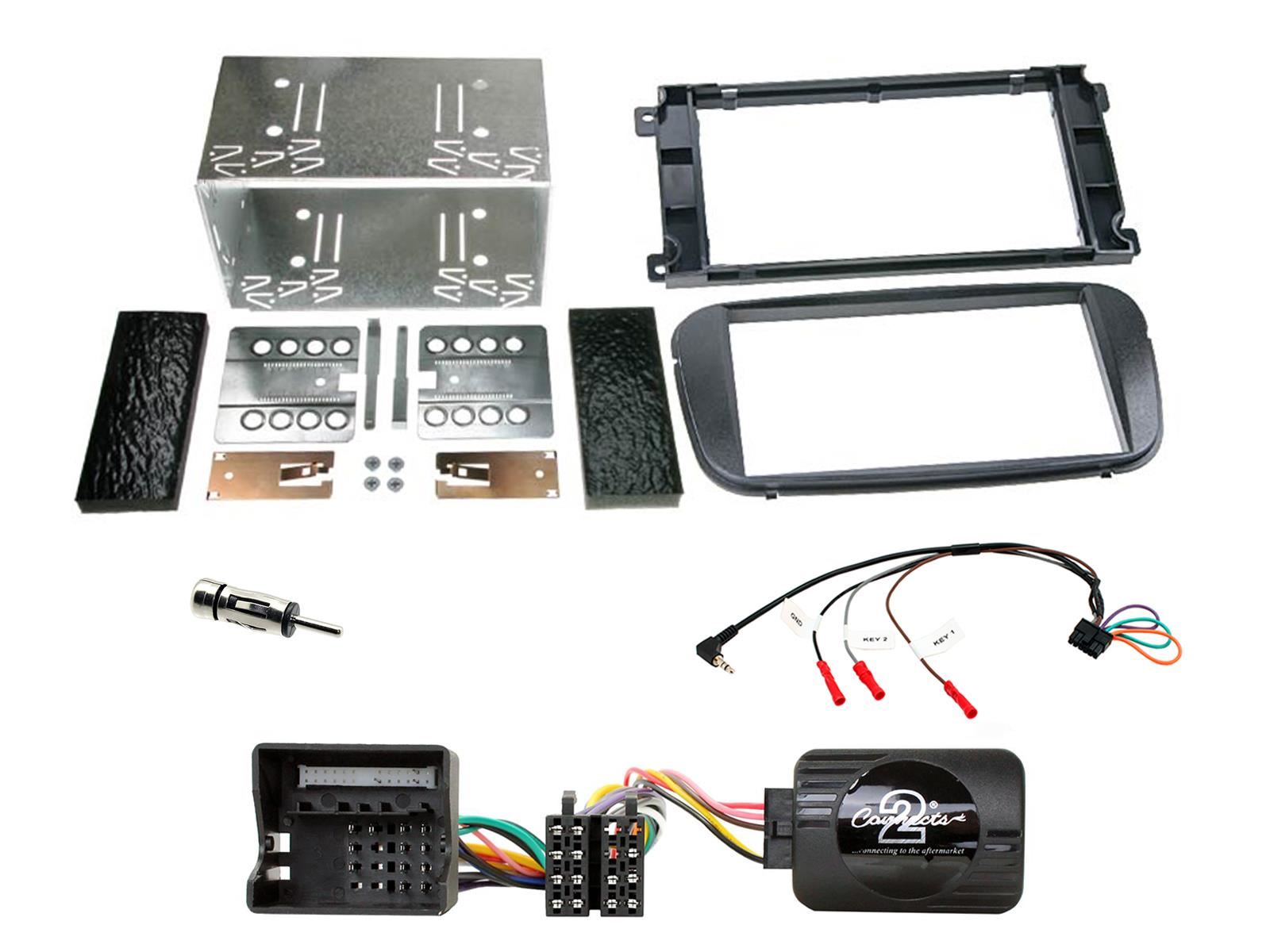 Connects2 CTKFD53 Ford Focus 2007 - 2011 Car Stereo Black Double Din Fascia Fitting Kit