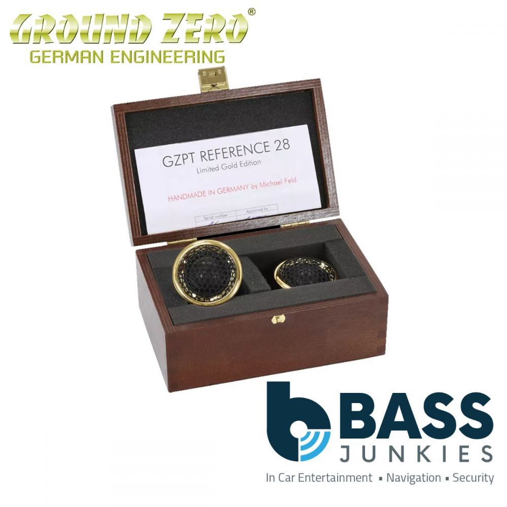 Ground Zero GZPT Reference 28 Gold Edition 28mm 1.1″ 150 Watts High End Gold Plated Car Speaker Tweeter
