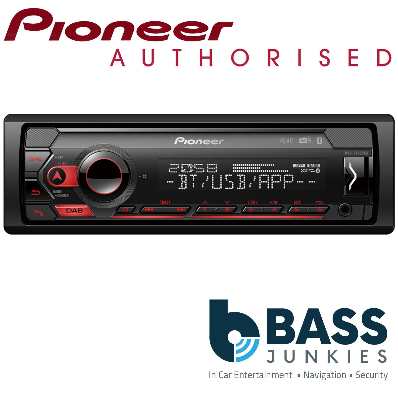Pioneer MVH-S420DAB Mechless DAB+ Bluetooth USB Spotify iPhone Car Stereo