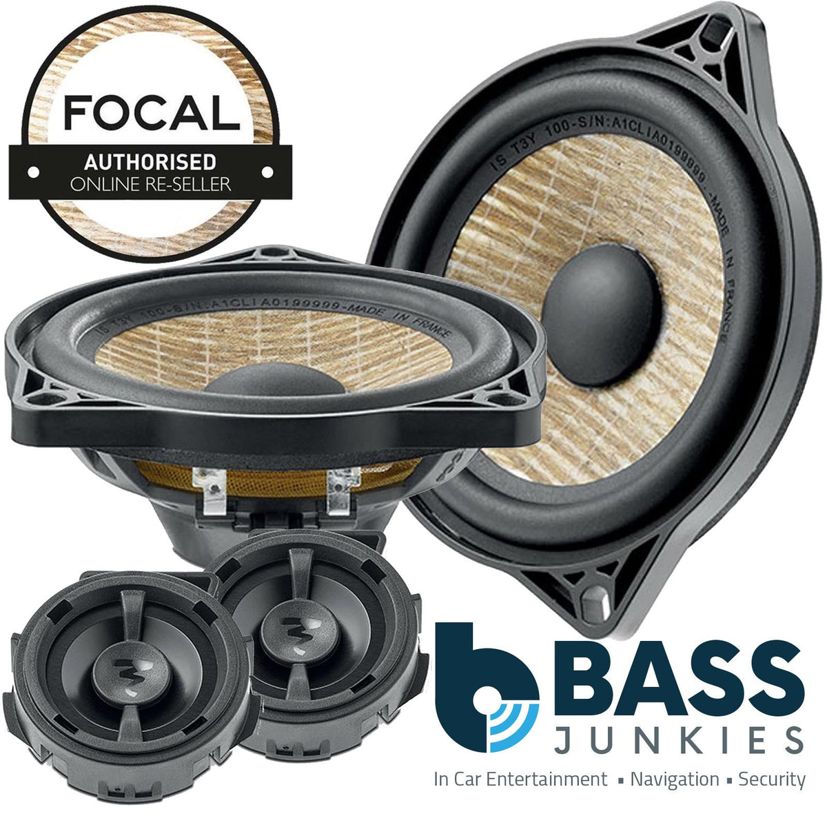 Focal IST3Y100 4" 160 Watts Coaxial Car Speakers For Tesla Model 3 2017 Onwards