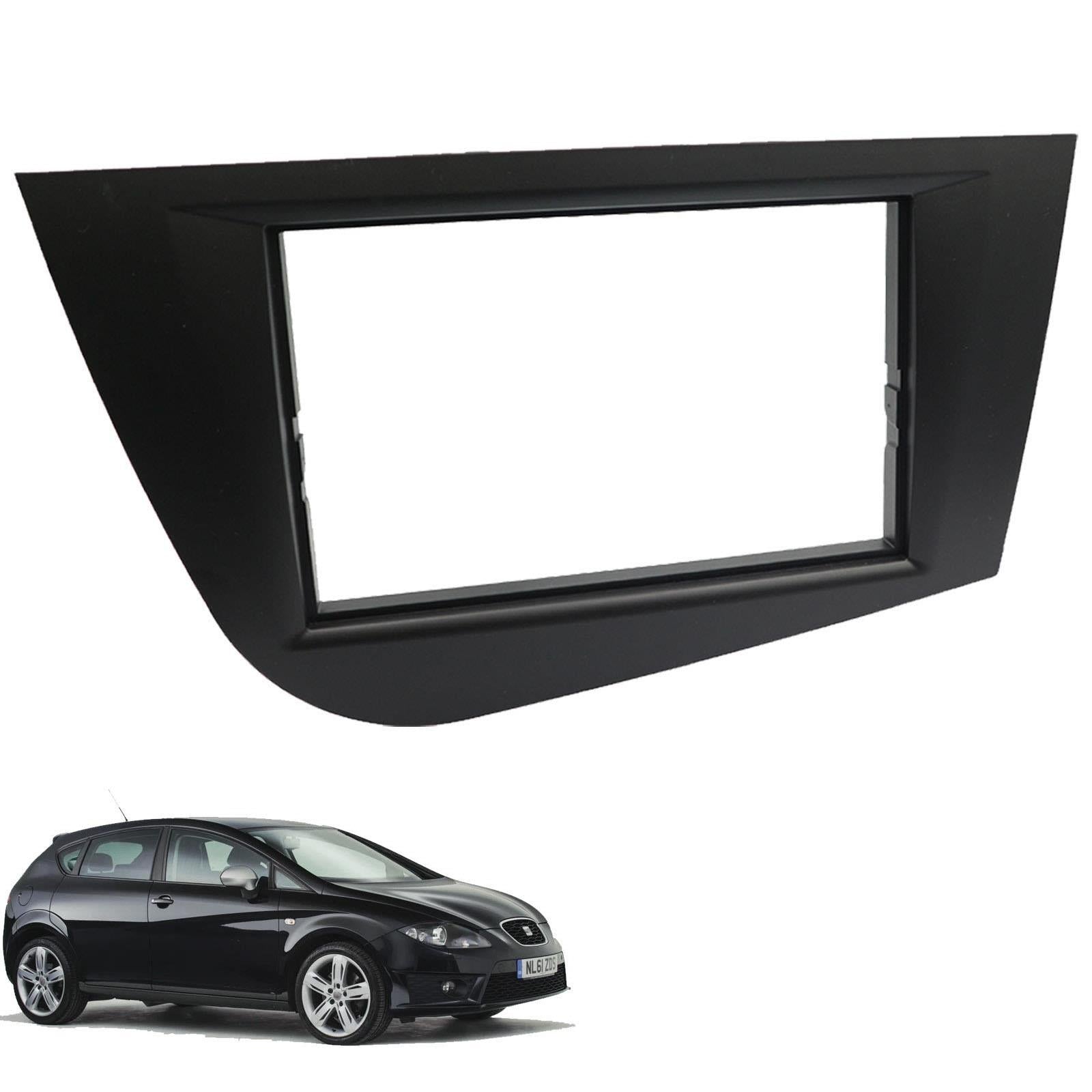 CT24ST32 Seat Leon MK2 2005-12 Car Stereo Matt Black Double Din Fascia Panel