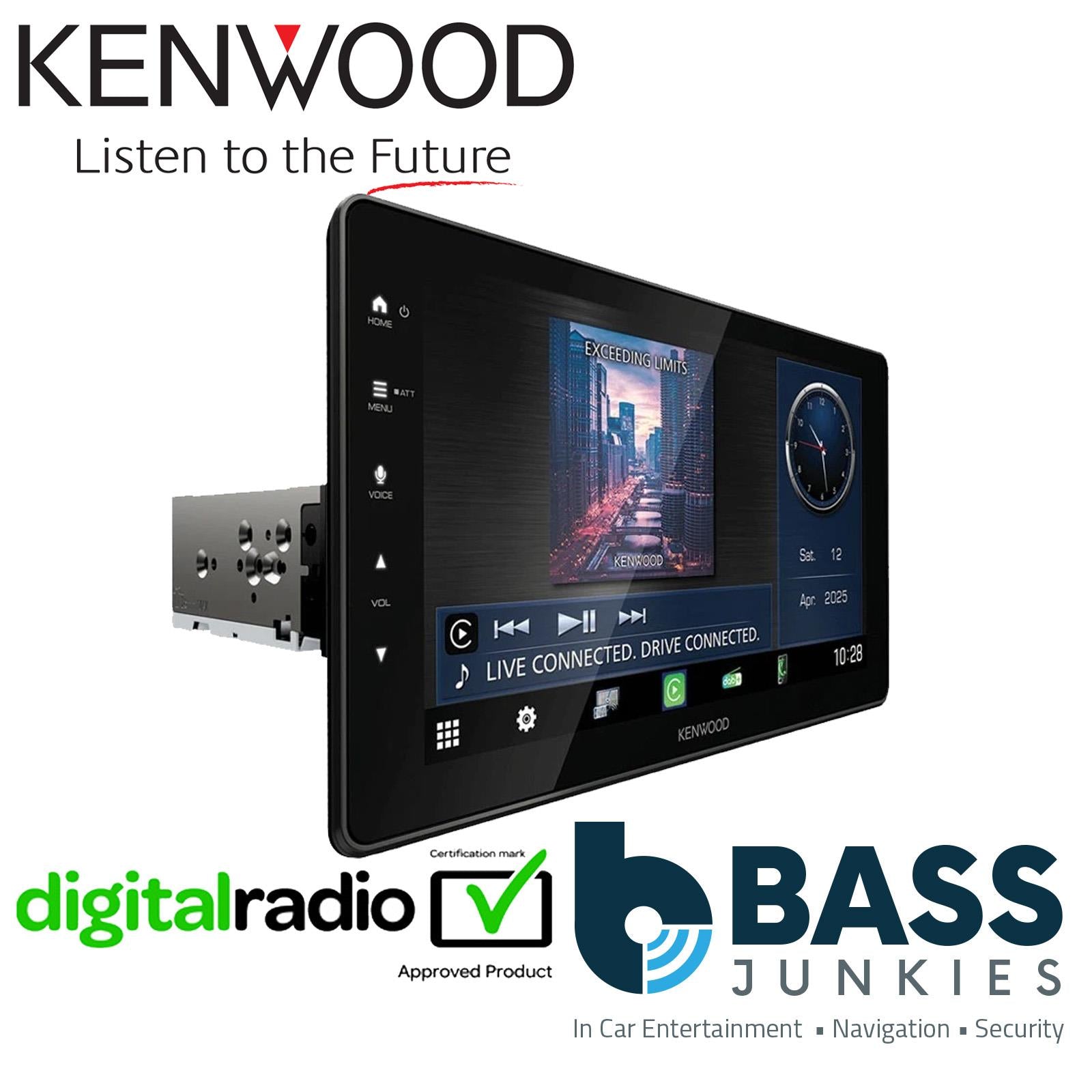 Kenwood DMX-F920DS - 9" Floating HD Wireless CarPlay Android Bluetooth DAB+ Radio Car Stereo Screen