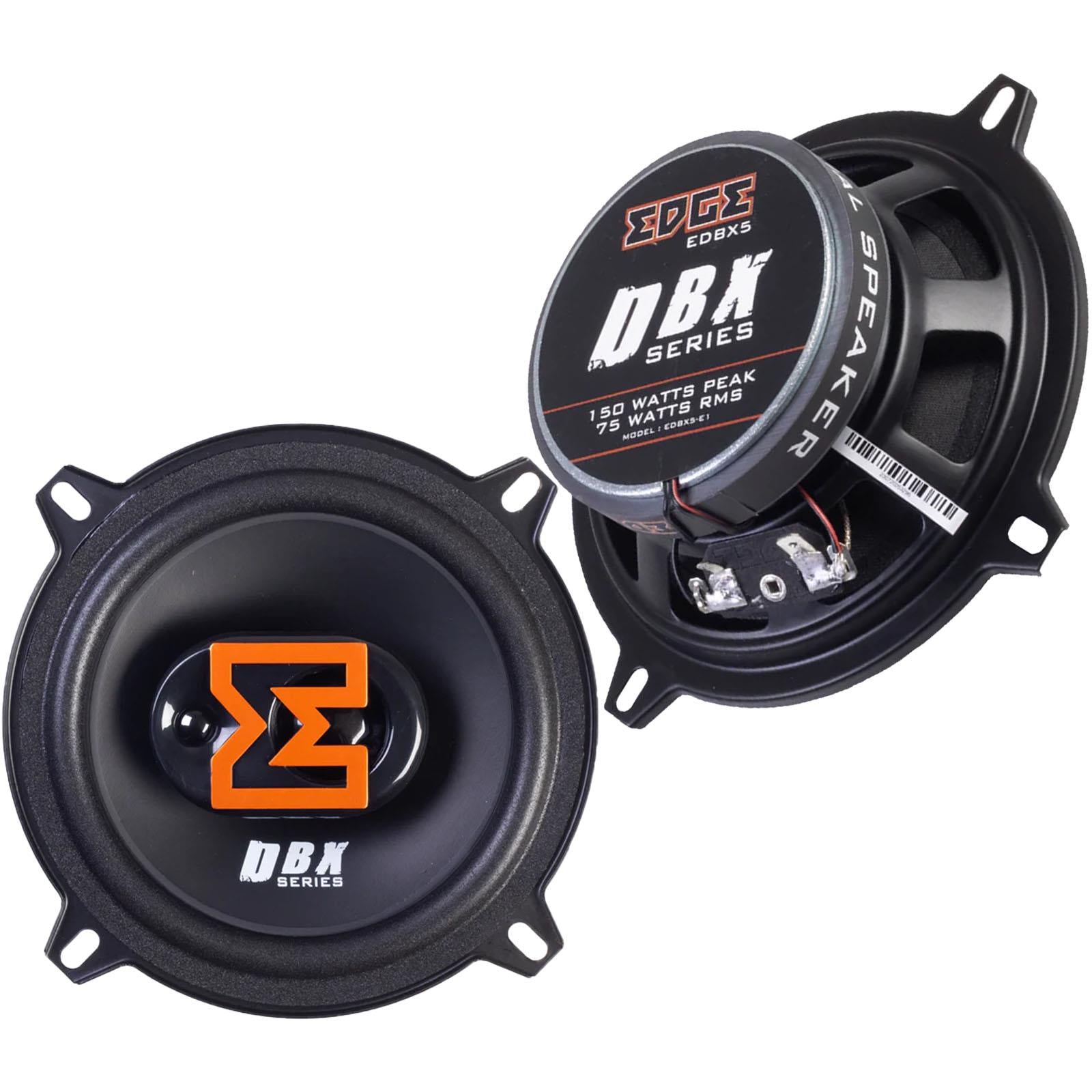 Edge EDBX5-E1 - 5.25" 300 Watts 3-Way Coaxial Car Front Rear Door Speakers