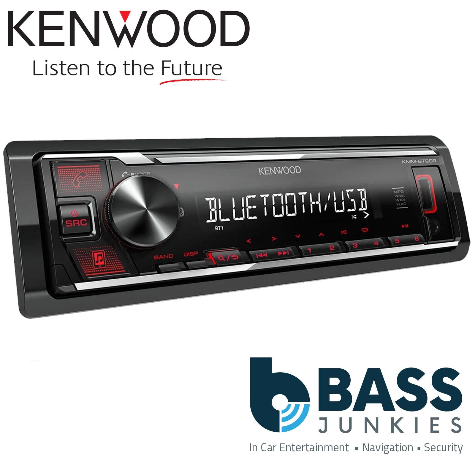 Kenwood KMM-BT209 - Bluetooth USB AUX Car Stereo Radio Media Player Receiver