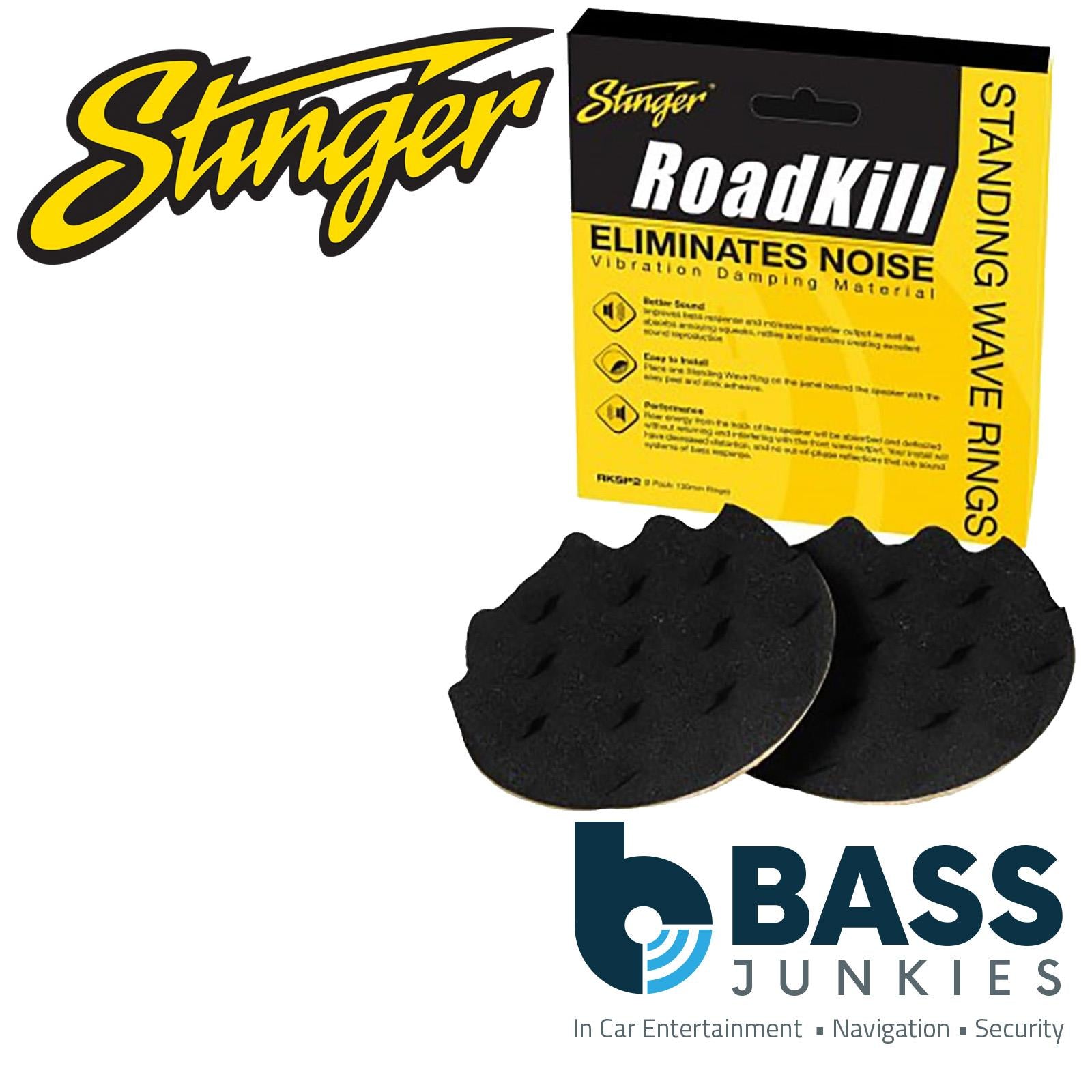 Stinger RKSP2 RoadKill Speaker Standing Wave Rings 130mm Sound Damping Material