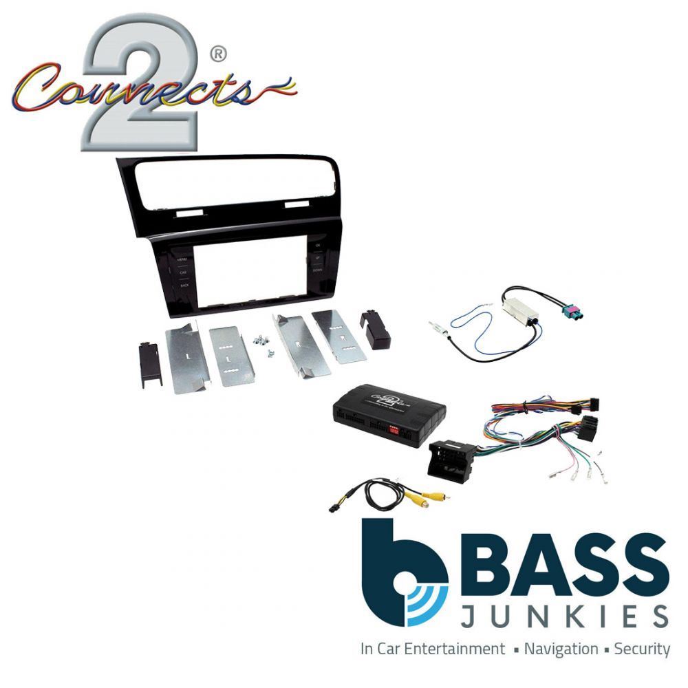 Connects2 CTKVW15L - Volkswagen Golf 2013 Onwards Double Din Fascia & Steering Wheel Interface Installation Kit