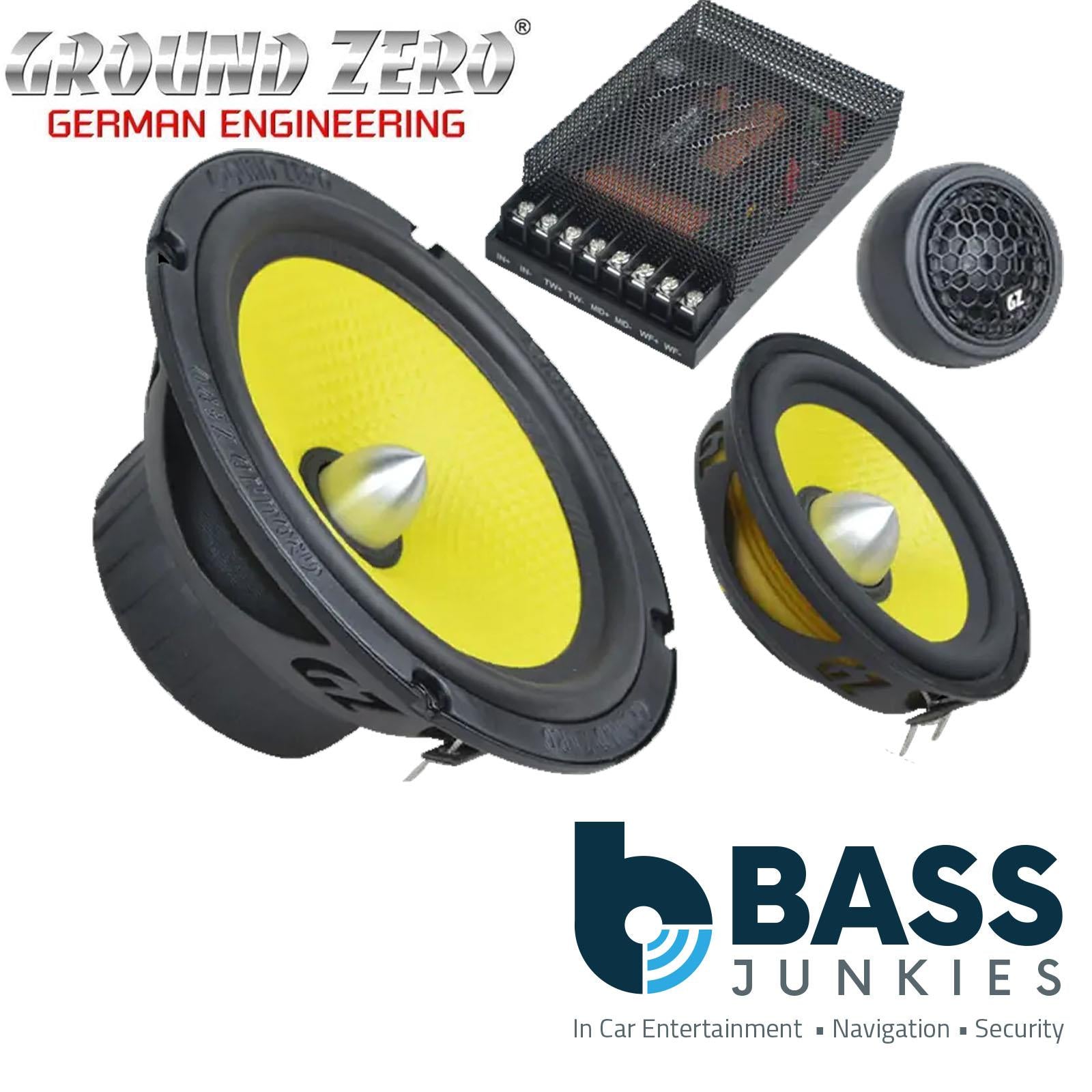 Ground Zero GZTC 165.3X-II - 360 Watts 6.5″ 3-way Component Kit Car Speakers