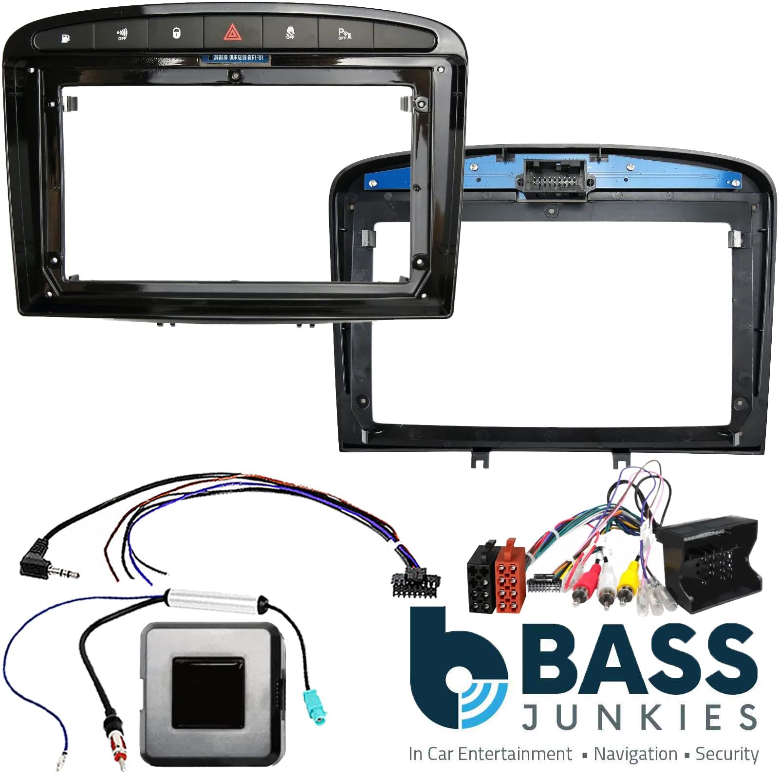 Kenwood 9" CarPlay Android Car Stereo Kit For Peugeot 308 408 Black 2007 - 2013