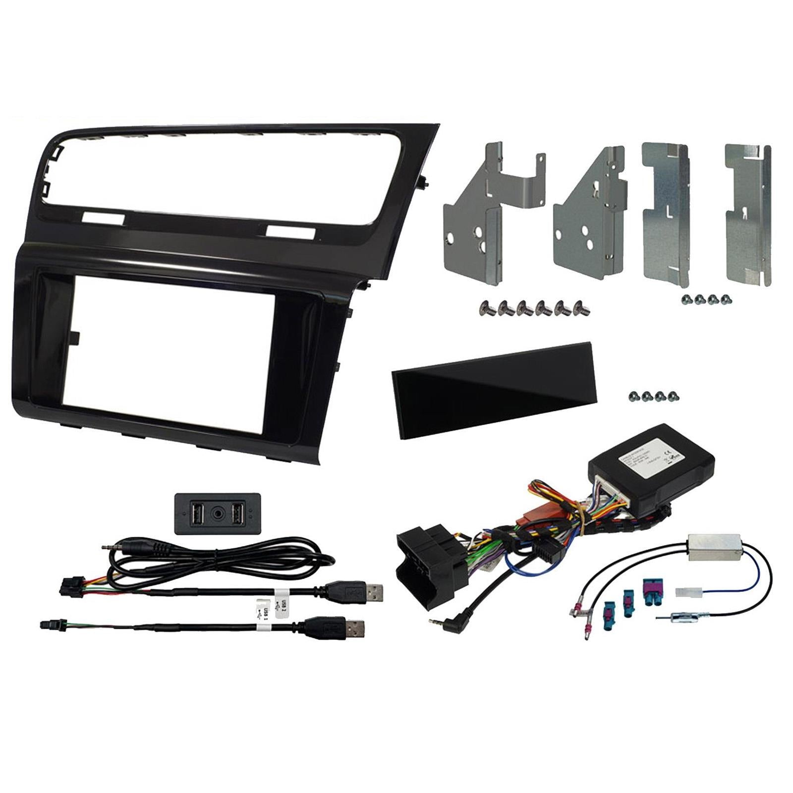 Alpine KIT-HALO-G7R - Halo 9/11 Car Stereo Fascia Panel & Steering Wheel Interface Fitting Kit For VW Golf MK7