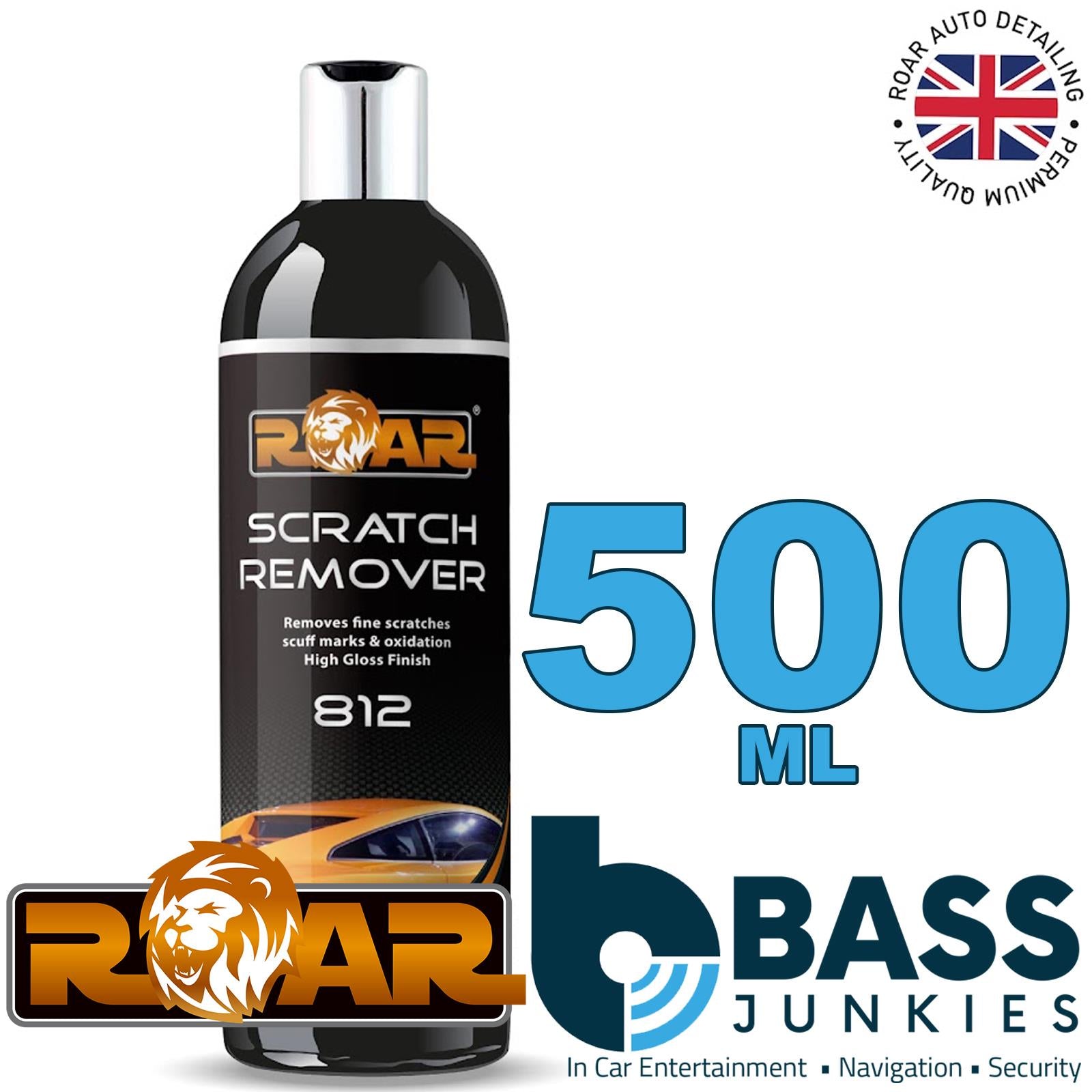 ROAR 812 500ml Scratch Remover Rectifying and renovating medium to serious levels of imperfection such as Deep Scratches, Water etching Marks, Deep Swirl Marks and Heavy Oxidation