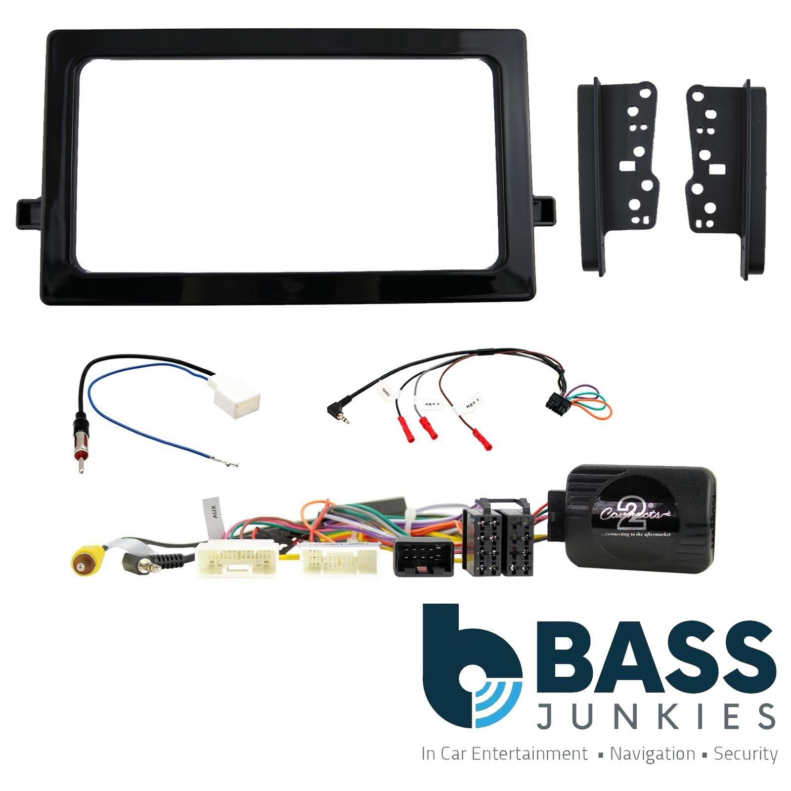 Double Din Stereo Fitting Kit + Steering Wheel Stalk Controls to fit Toyota Prius 2016-