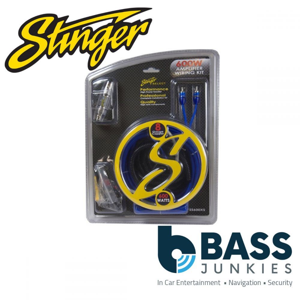 Stinger SS600XS 8AWG Copper 600 Watts Complete Car Amplifier Wiring Kit