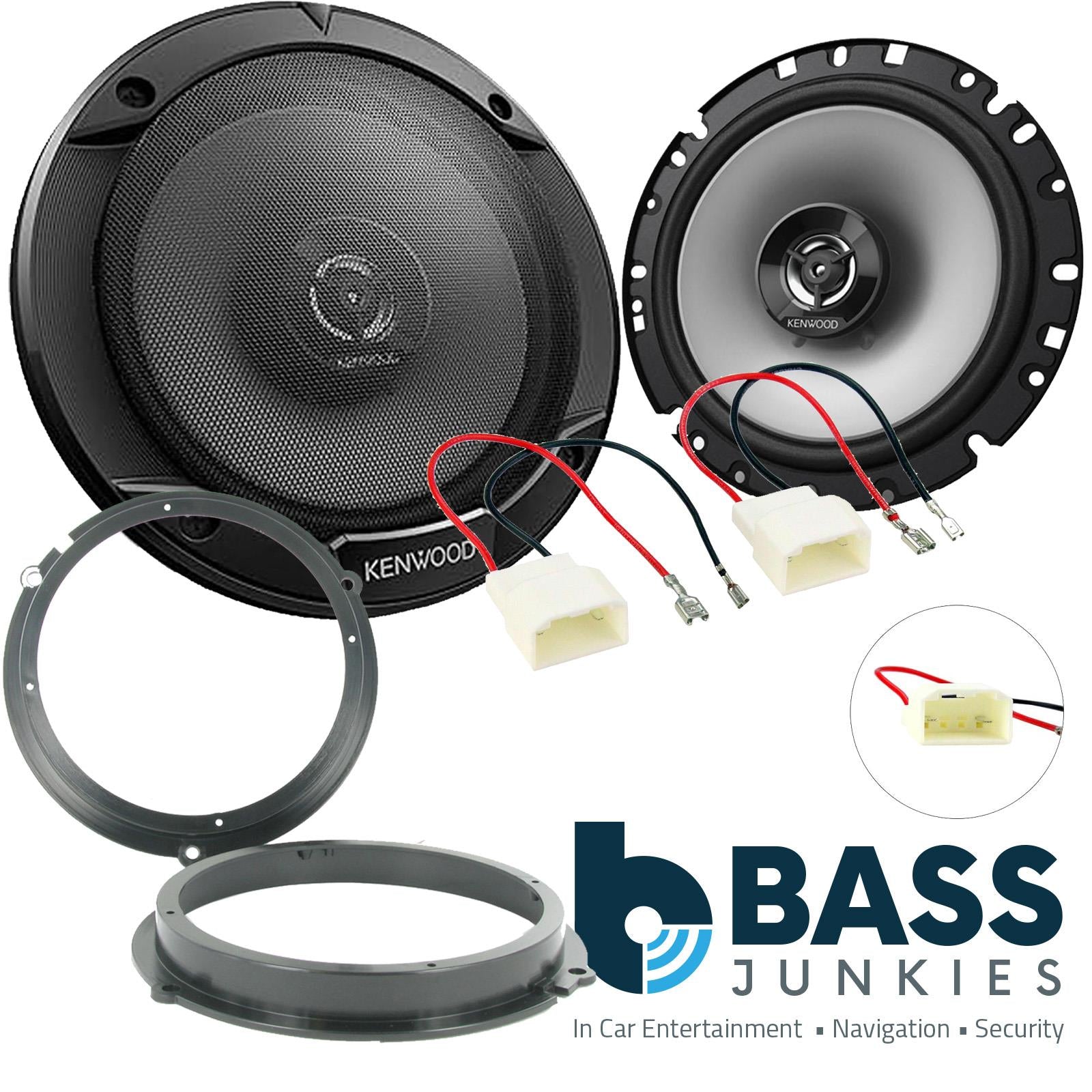 Ford Ranger 2012-16 Kenwood 600 Watts 2 Way Rear Door Car Speaker Upgrade