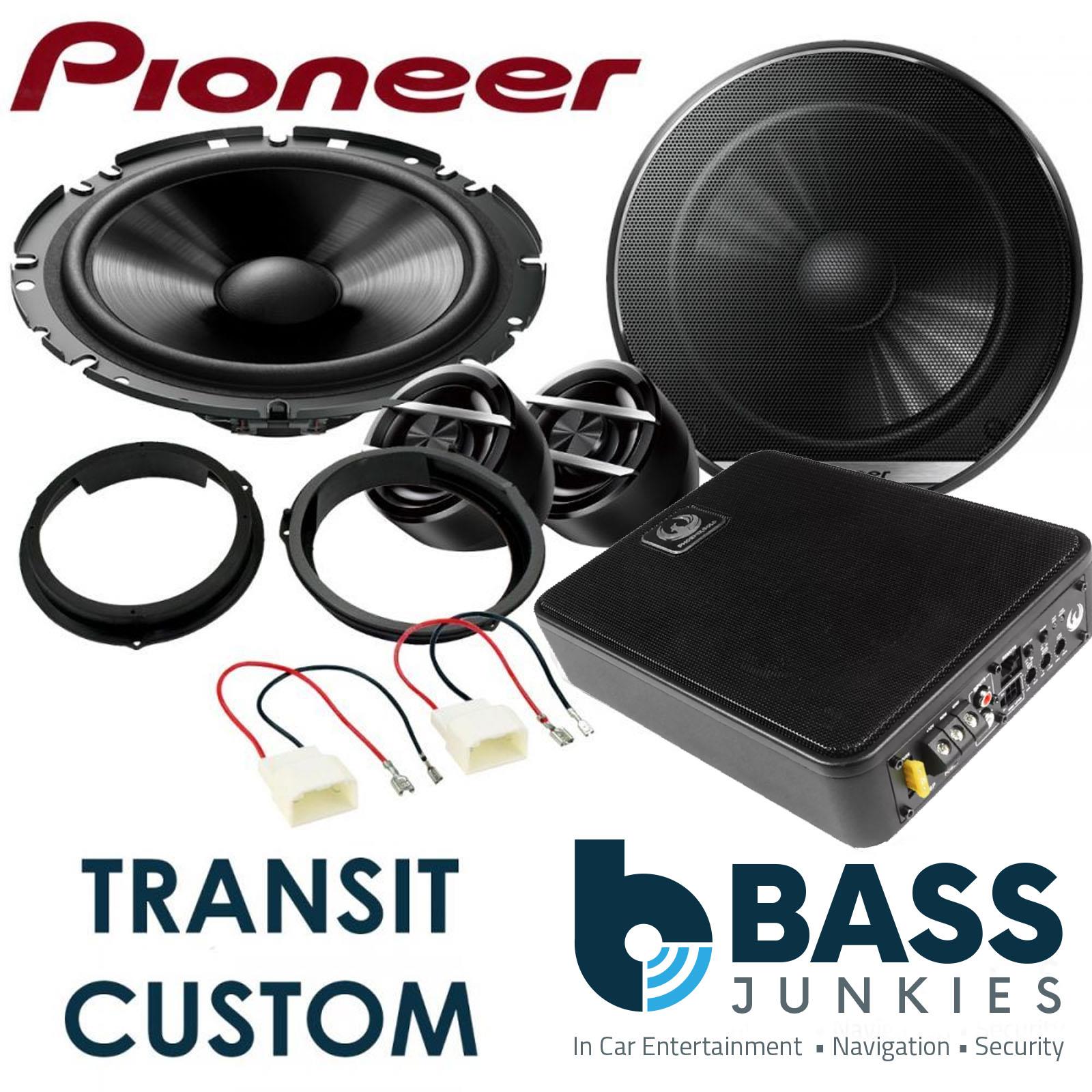 Ford Transit Custom 2010 On Pioneer Front Car Speakers & 900W Underseat Sub Kit