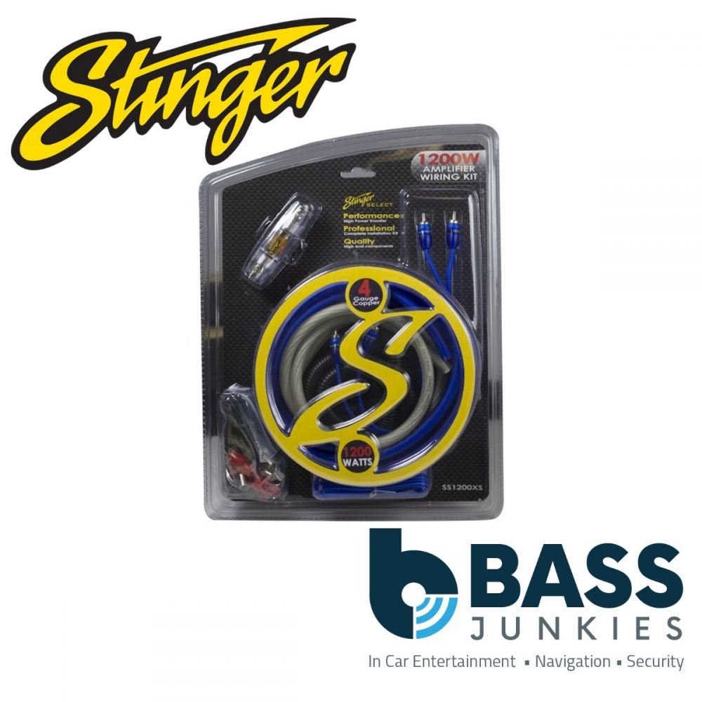 Stinger SS1200XS 1200W 4 Gauge AWG Copper Amplifier Wiring Kit