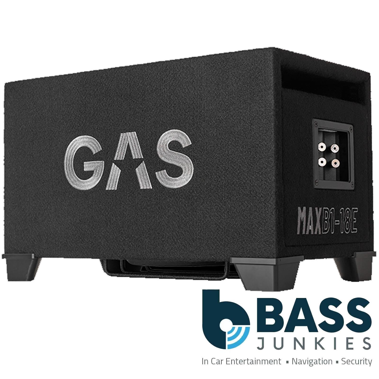Gas MAX B1-18E - 1000 Watts 8 Inch 20cm Vented Enclosure Car Subwoofer
