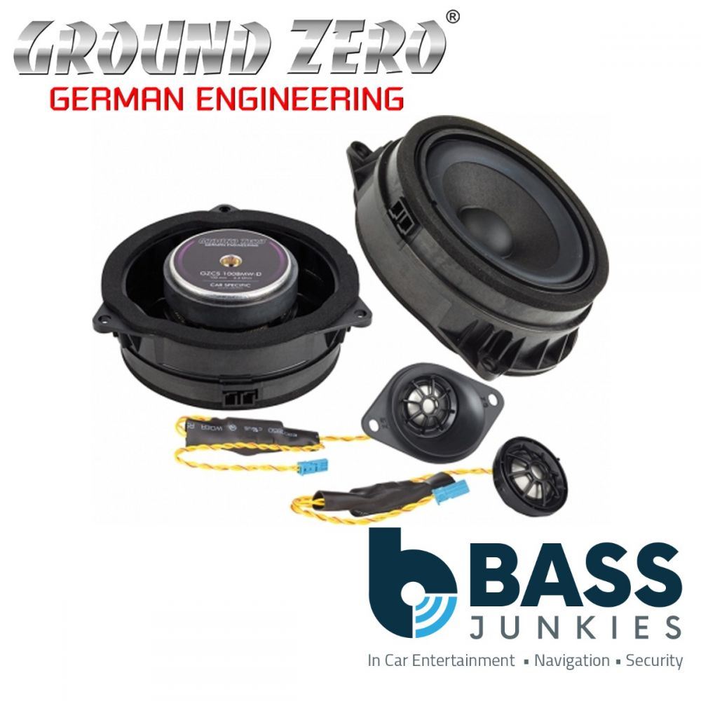 GROUNDZERO GZCS 100BMW-D - 4" Inch BMW 5 Series F10 F11 F18 2-Way Component Front Car Speakers
