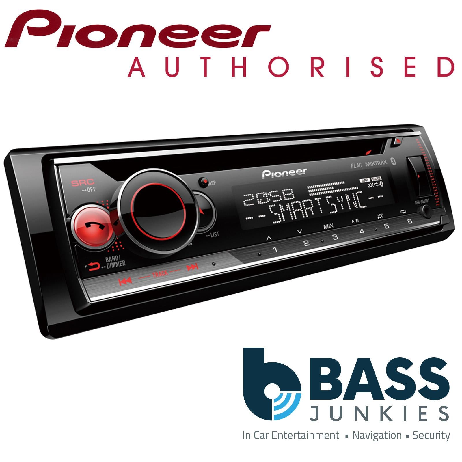 Pioneer DEH-S520BT CD MP3 Tuner Bluetooth USB iPhone Android Car Stereo