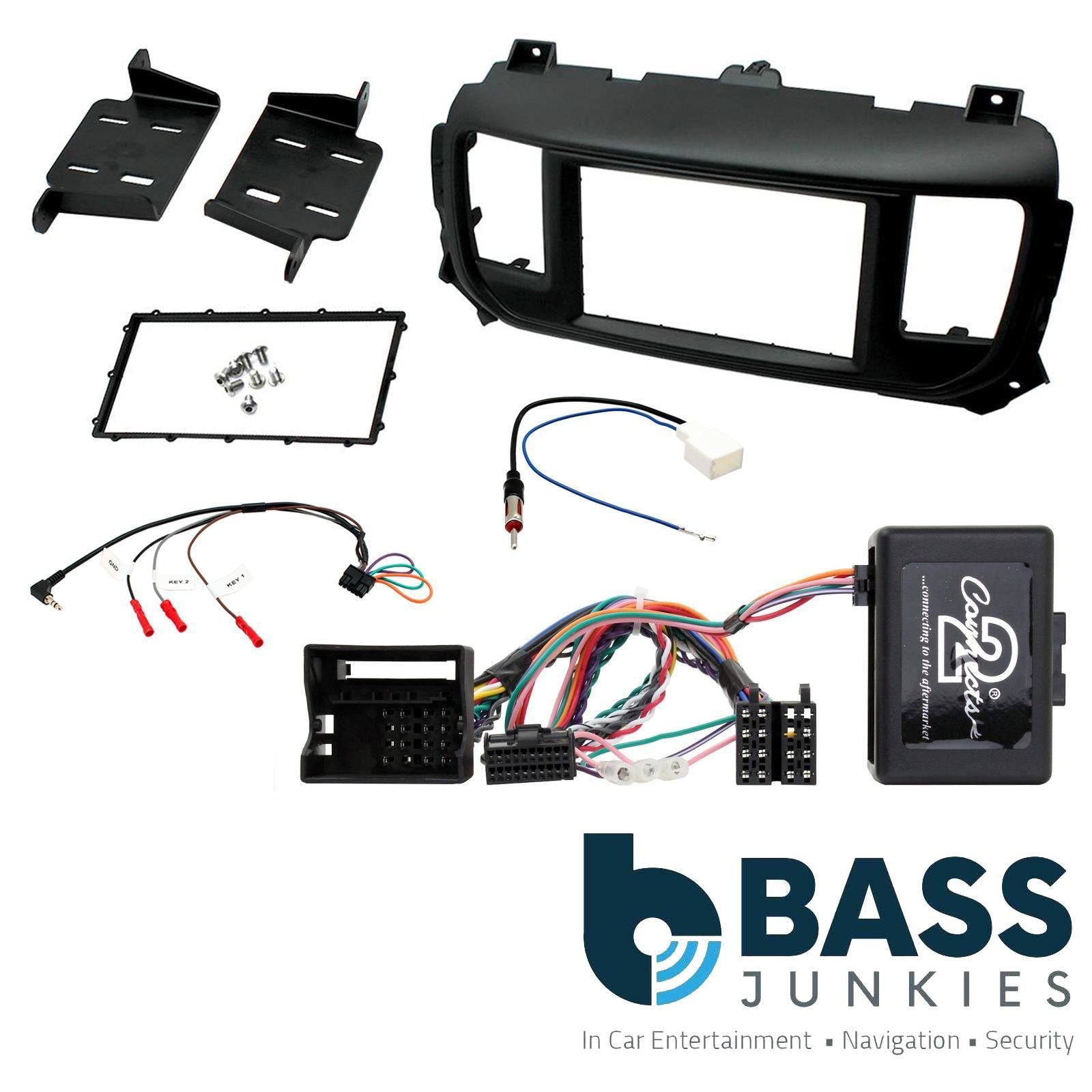 Double Din Stereo Fitting Kit + Steering Wheel Stalk Controls to fit Toyota Proace 2016-