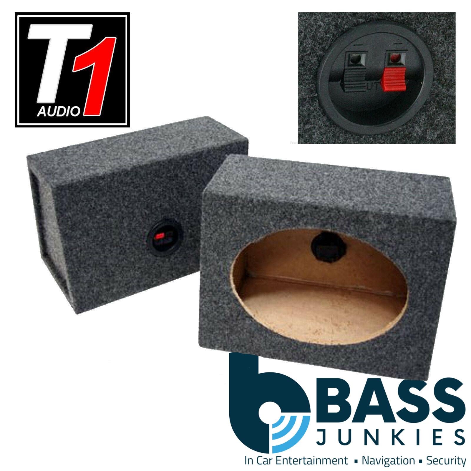 T1-6x9 6x9 MDF Box Enclosure In Dark Grey Carpet For Car Speakers Sold as Pairs