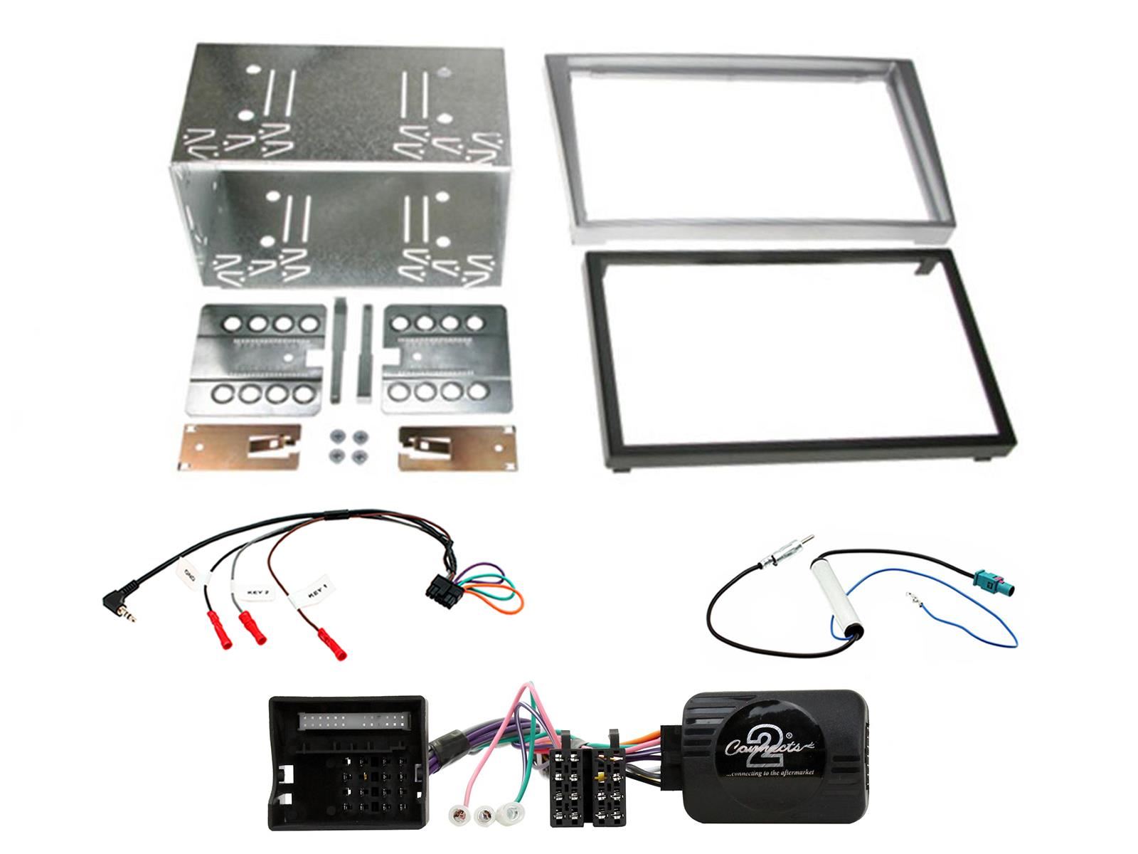 Connects2 Double Din Stereo Fitting kit Vauxhall Corsa C 2004-06 | Meriva A 2005-10FALSE | Tigra B 2004-09 FALSE | Corsa D 2004-06 Vehicle Specific Stereo Screen Steering Controls Fitting Kit