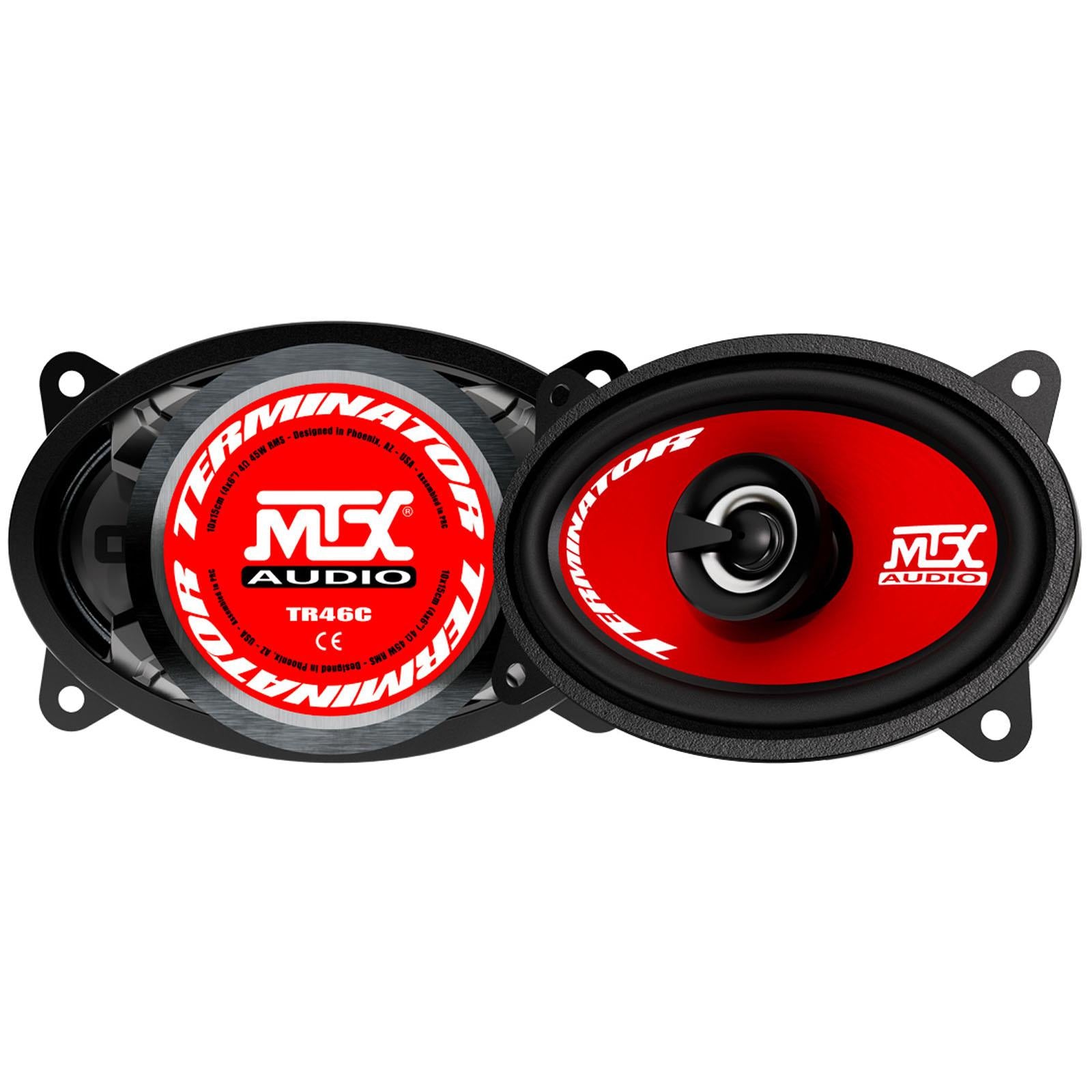 MTX TR46C - 4"x6" 620 Watts 2-Way Coaxial Car Door Speakers