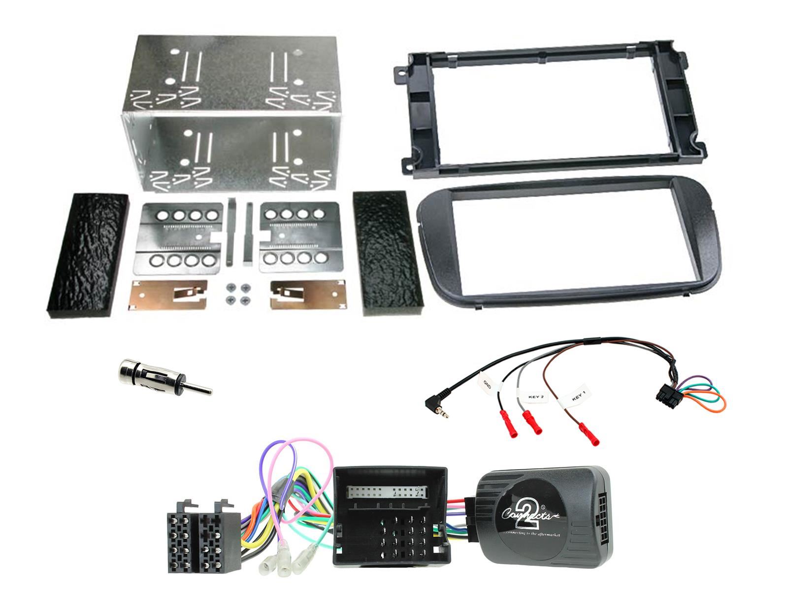Connects2 Double Din Stereo fitting kit for Ford Focus 2007-2011 | Mondeo 2007-2014 Vehicle Specific Stereo Screen Steering Controls Fitting Kit