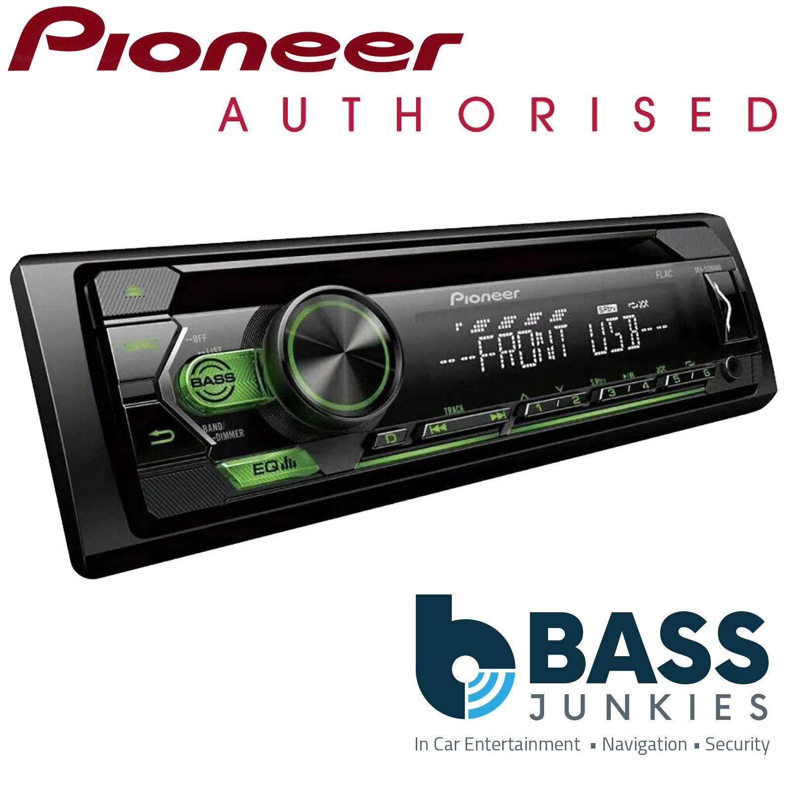 Pioneer DEH-S120UBG CD MP3 USB AUX 1 RCA Car Stereo Radio Player Green Display