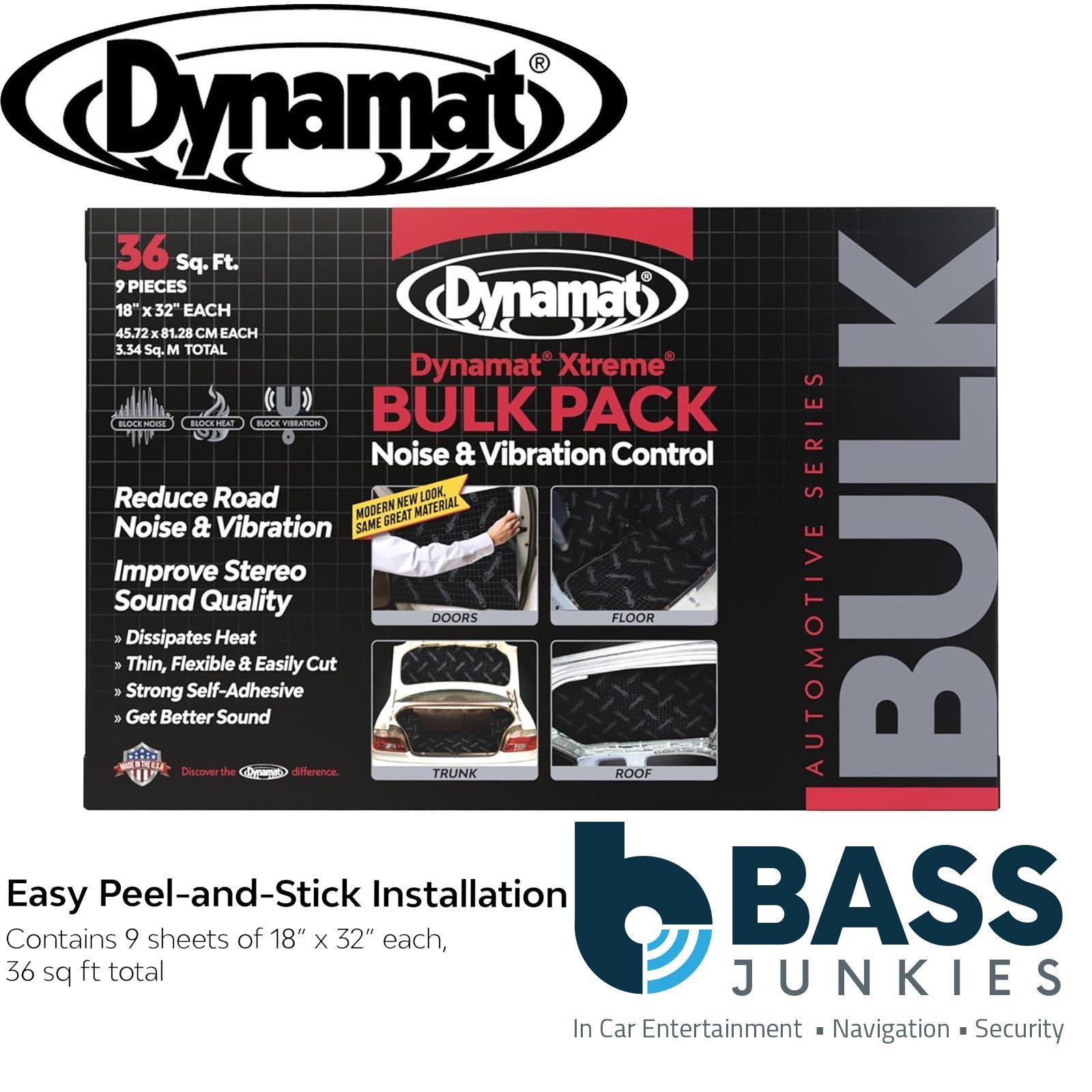 Dynamat 10455 18" x 32" x 0.067" Thick Self-Adhesive Sound Deadener with Xtreme Bulk Pack, (Set of 9) Automobile Vehicle