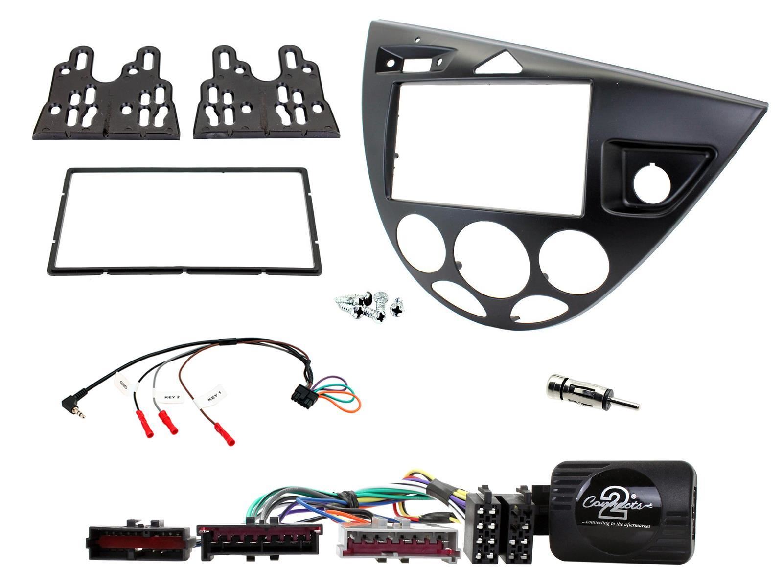 Connects2  CTKFD57 Ford Focus MK1 R.H.D Double Din Car Stereo Fascia & Steering Wheel Kit